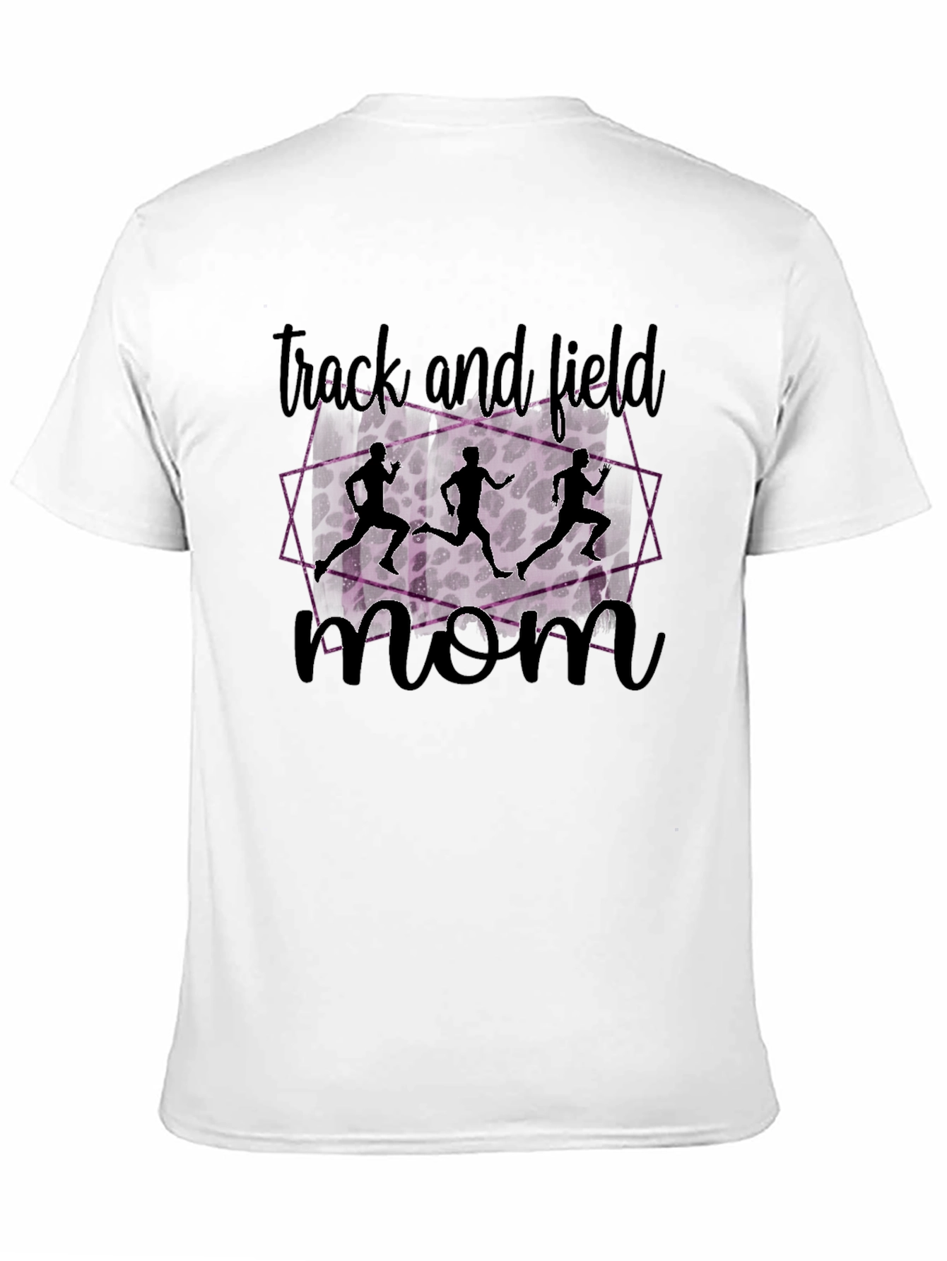 Track and Field Mom T-Shirt - Leopard Print