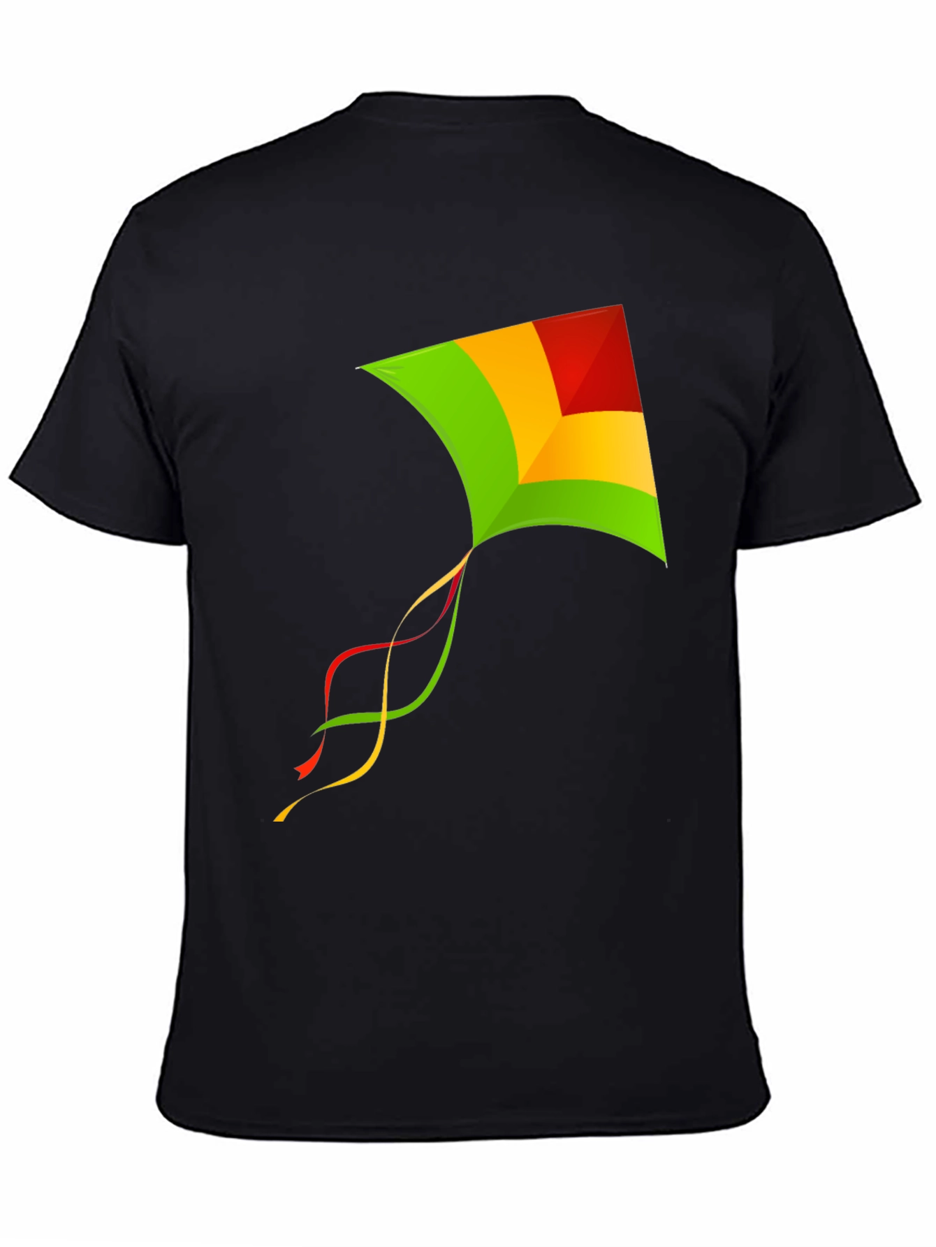 Kite Graphic Tee - Stylish Mens Black T-Shirt