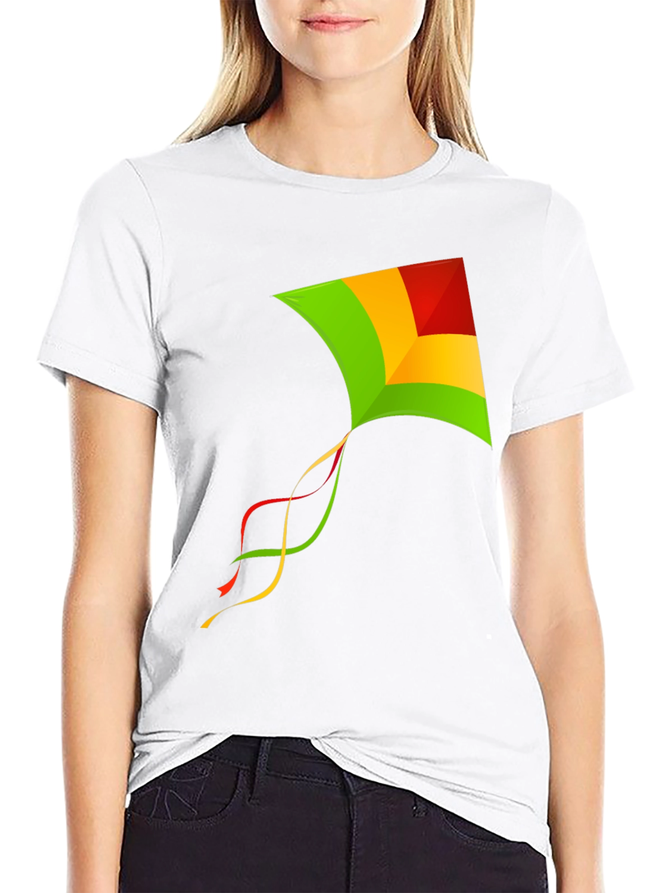 Kite Graphic Tee - Stylish Mens Black T-Shirt