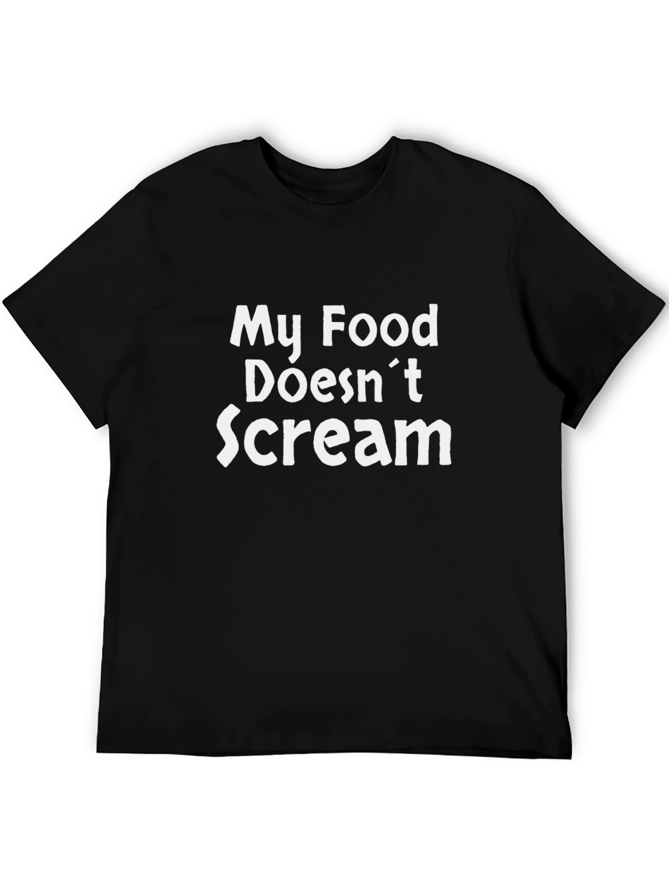 My Food Doesnt Scream T-Shirt - Funny Vegan Tee