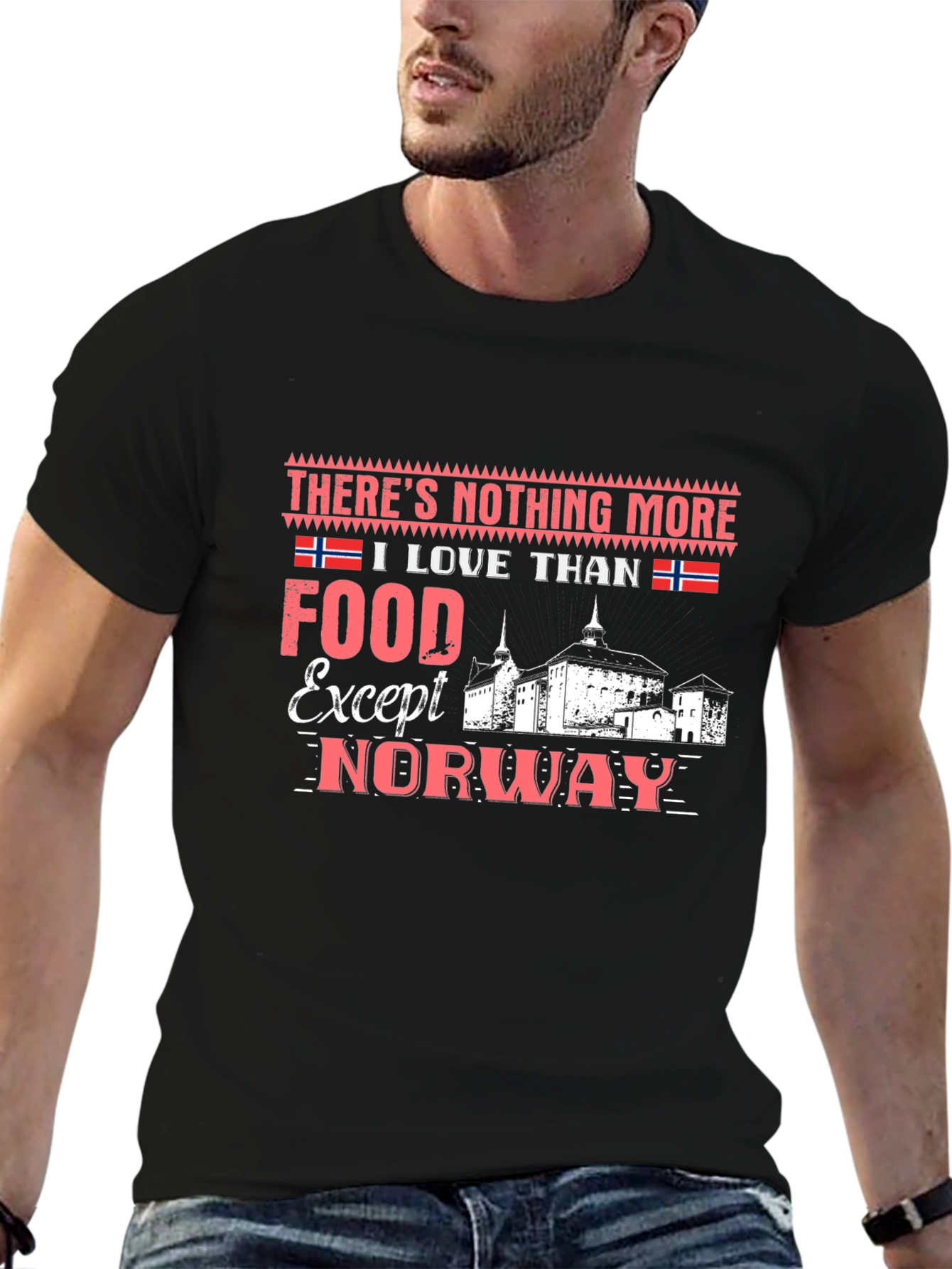 Norway Foodie Pride T-Shirt - Black
