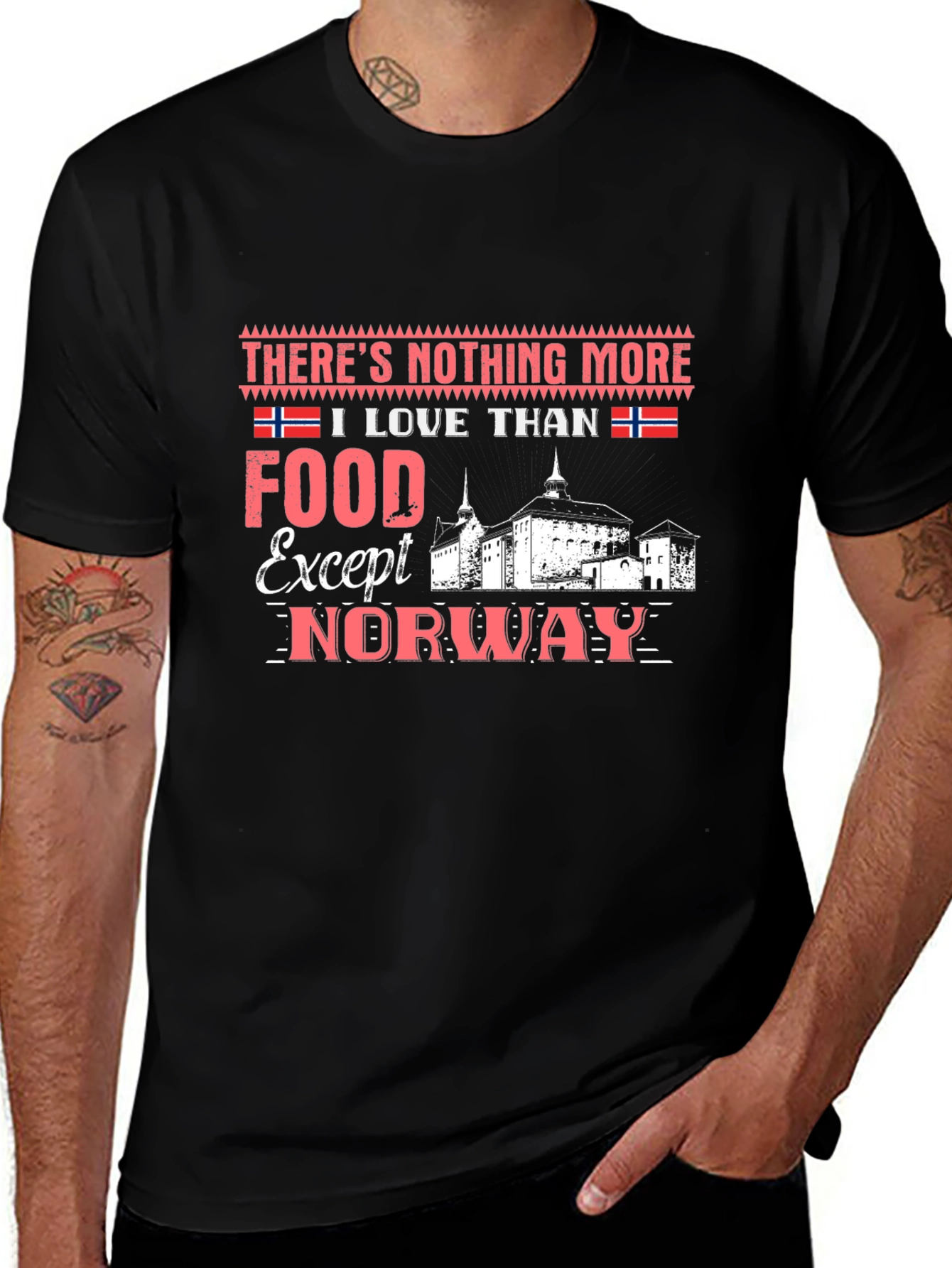 Norway Foodie Pride T-Shirt - Black