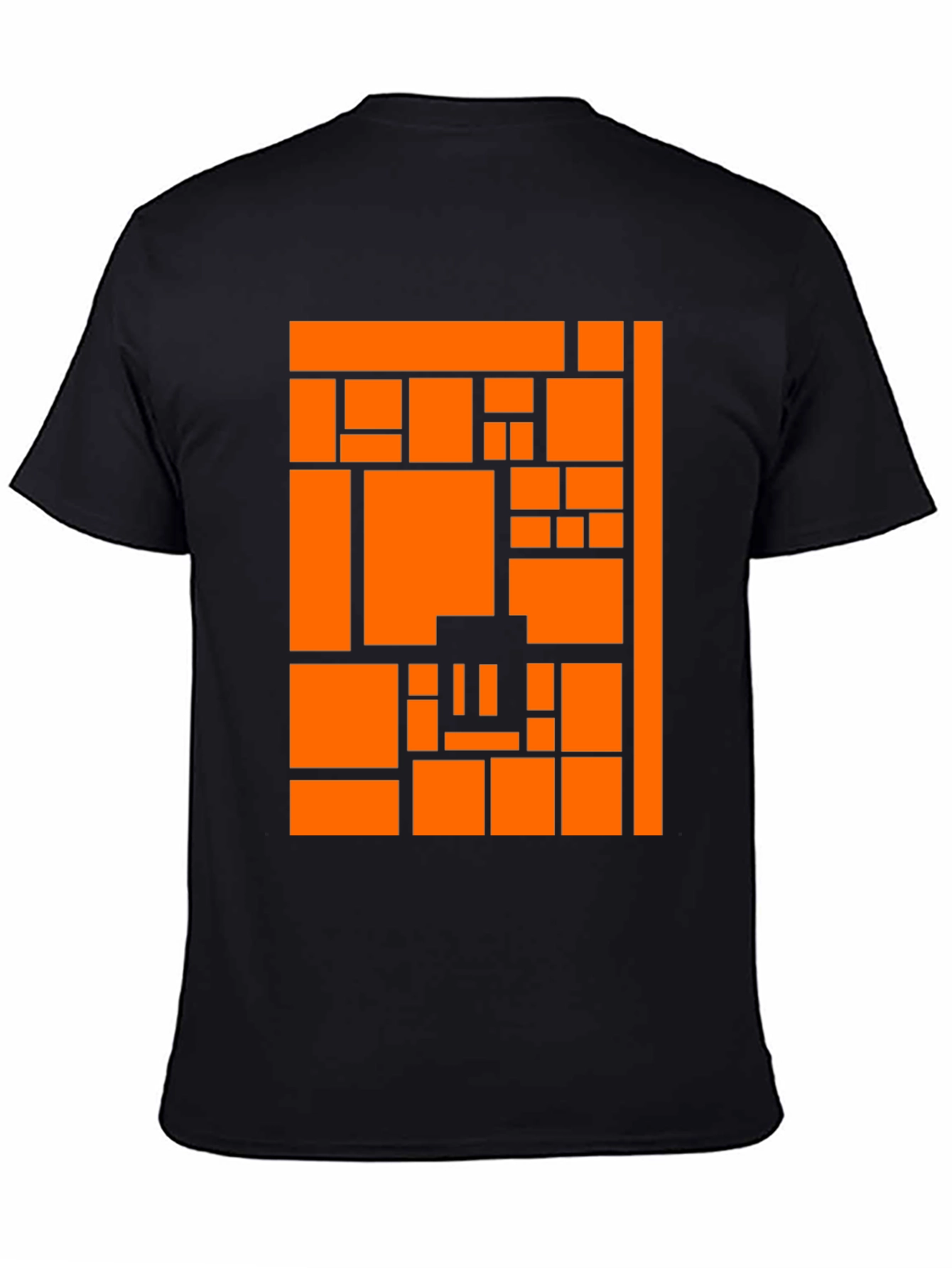 Abstract Graphic Tee - Modern Block Pattern