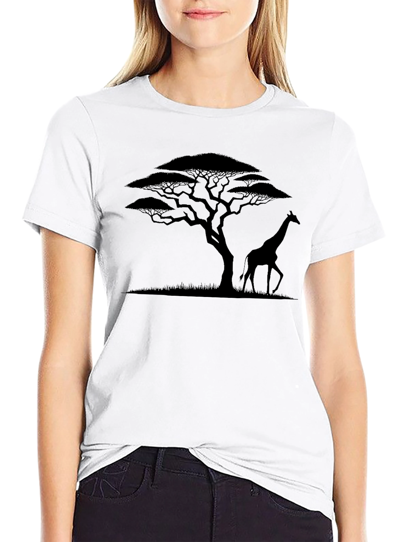Safari Silhouette Black T-Shirt