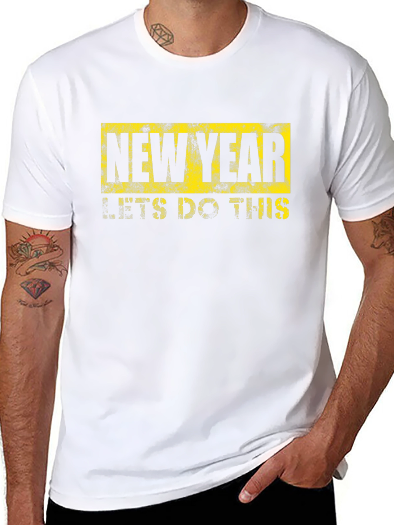 New Year Lets Do This Black Graphic Tee