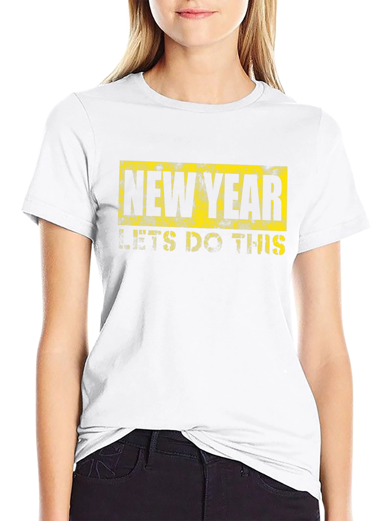 New Year Lets Do This Black Graphic Tee