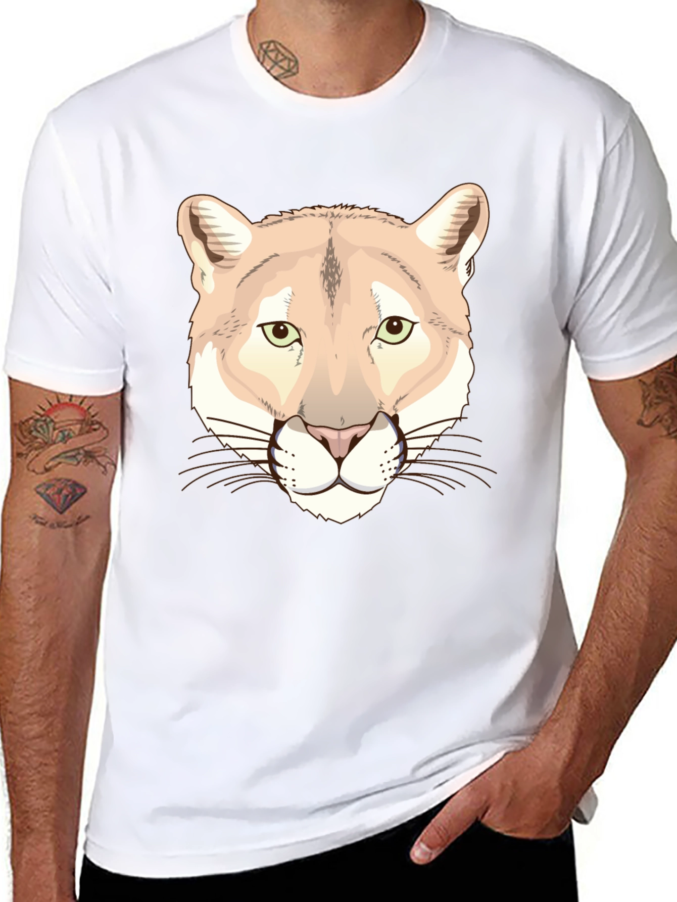 Cougar Graphic T-Shirt - Black