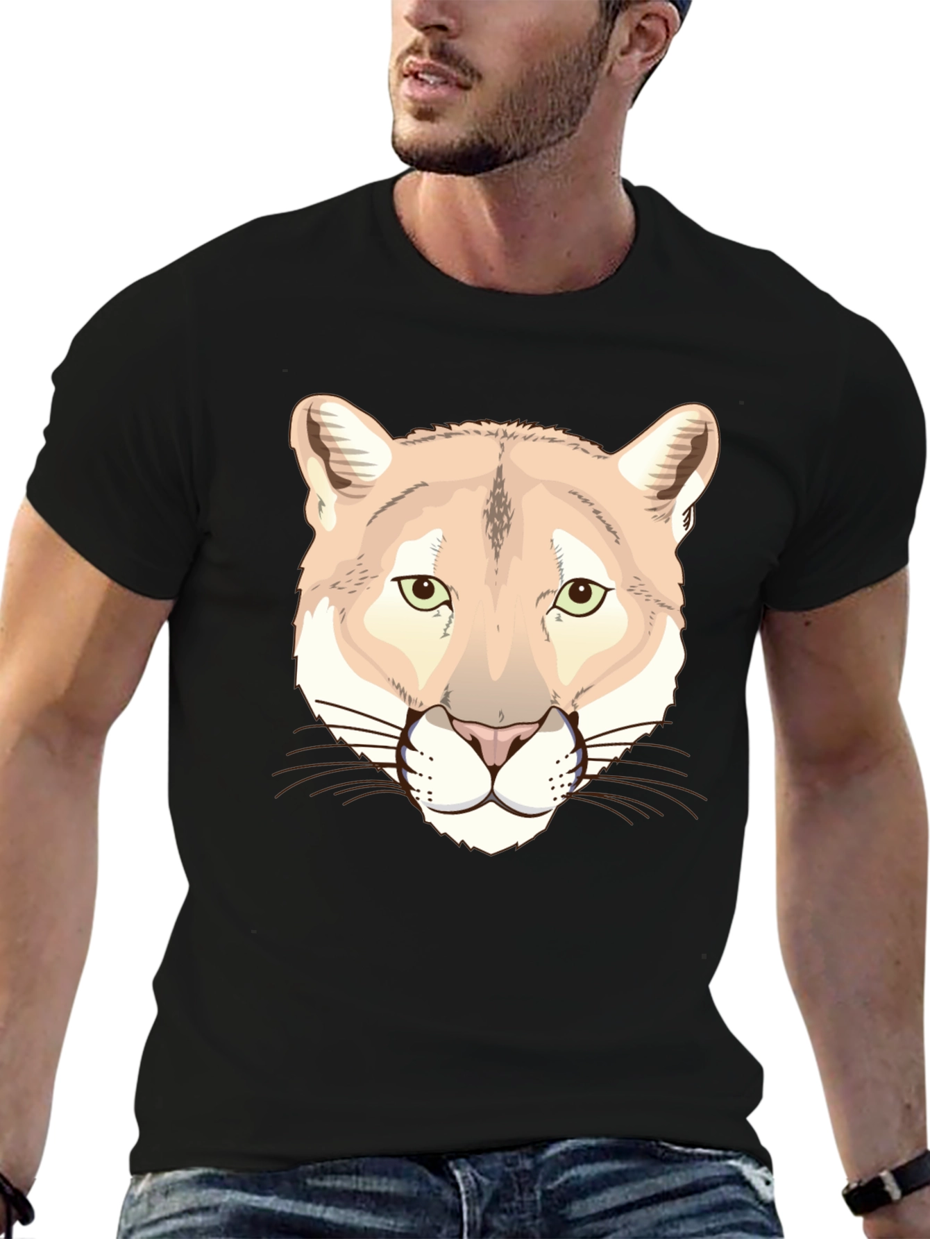 Cougar Graphic T-Shirt - Black