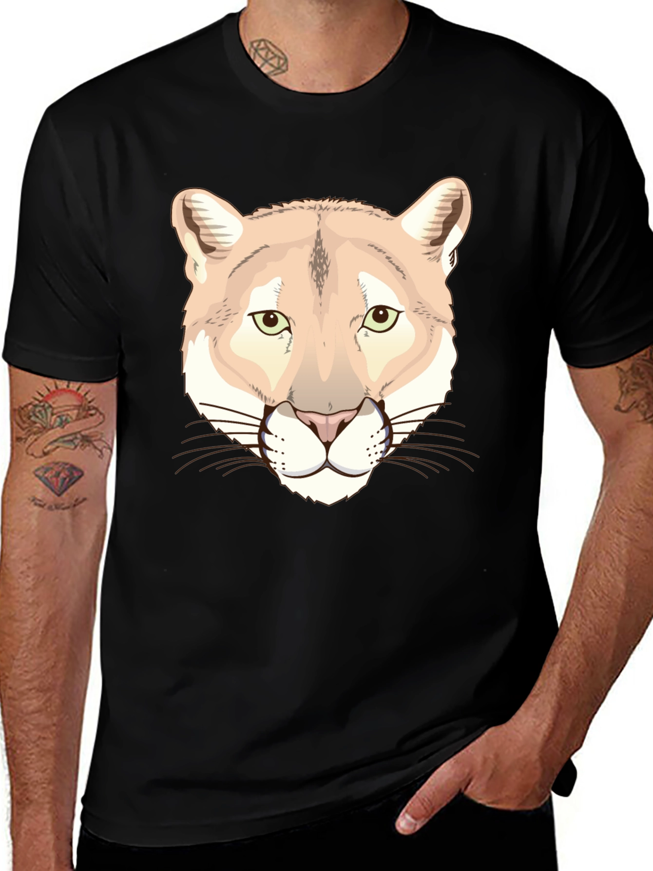Cougar Graphic T-Shirt - Black