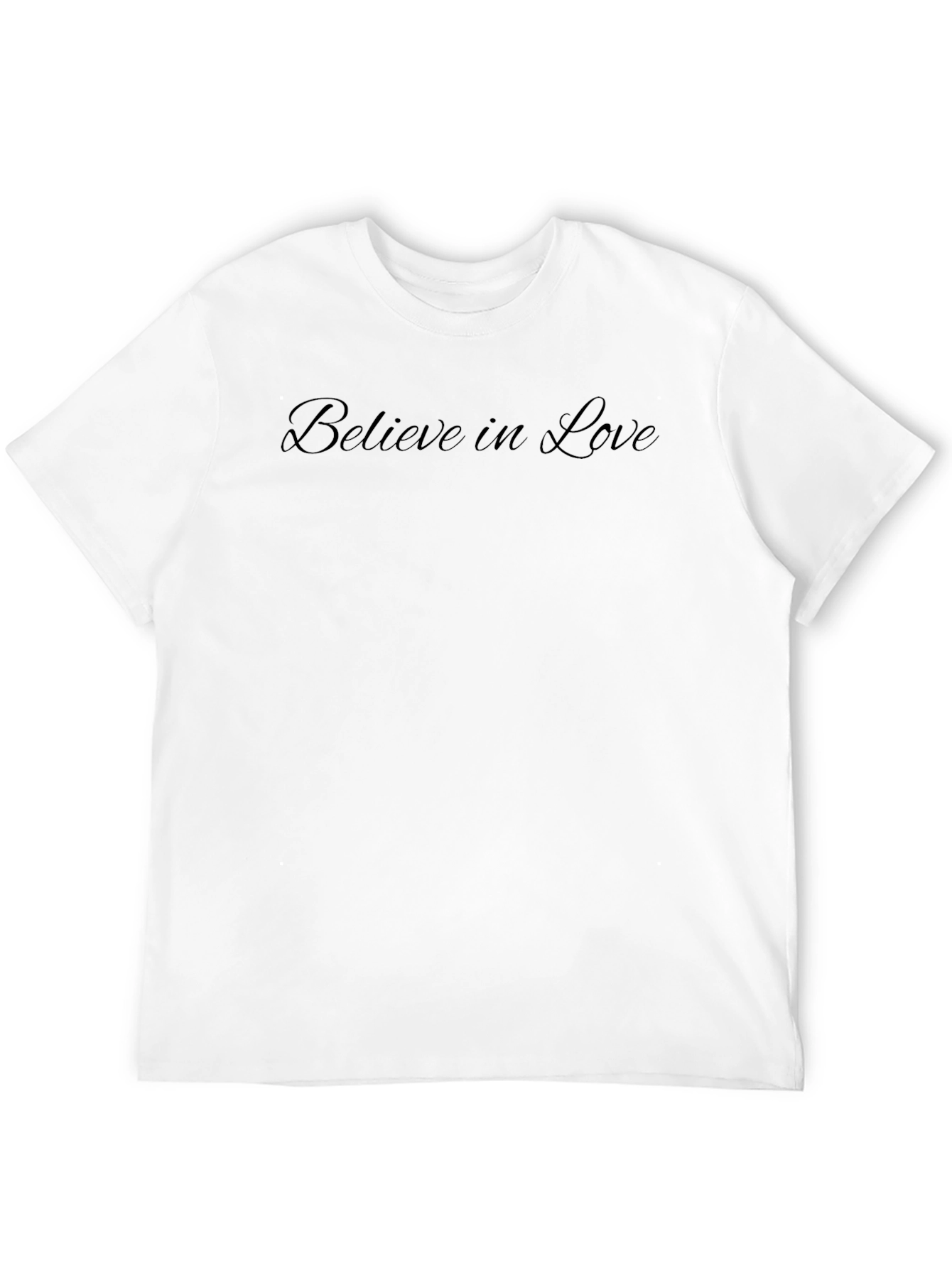 Believe in Love - Black Graphic T-Shirt