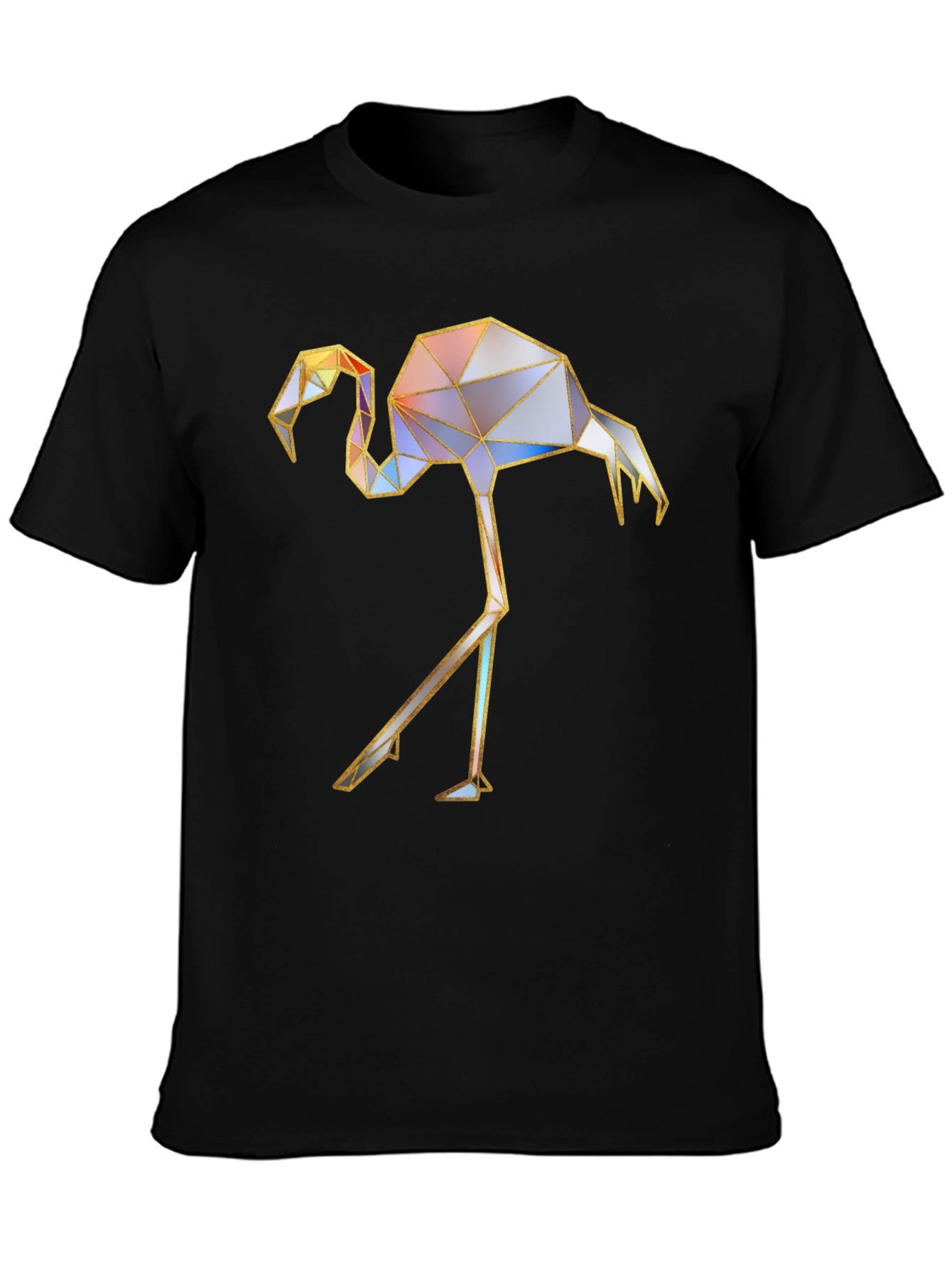 Geometric Flamingo Graphic T-Shirt
