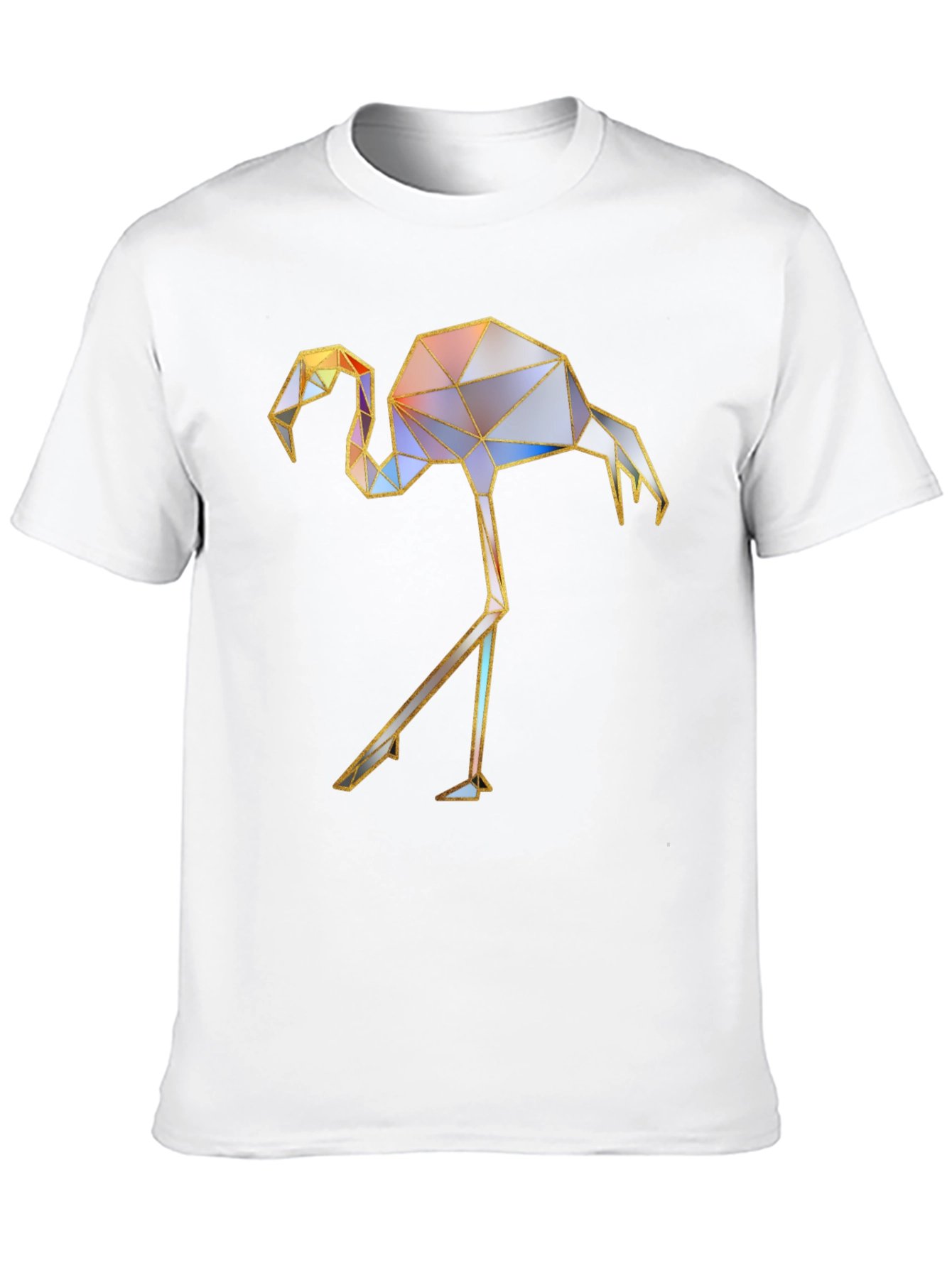 Geometric Flamingo Graphic T-Shirt