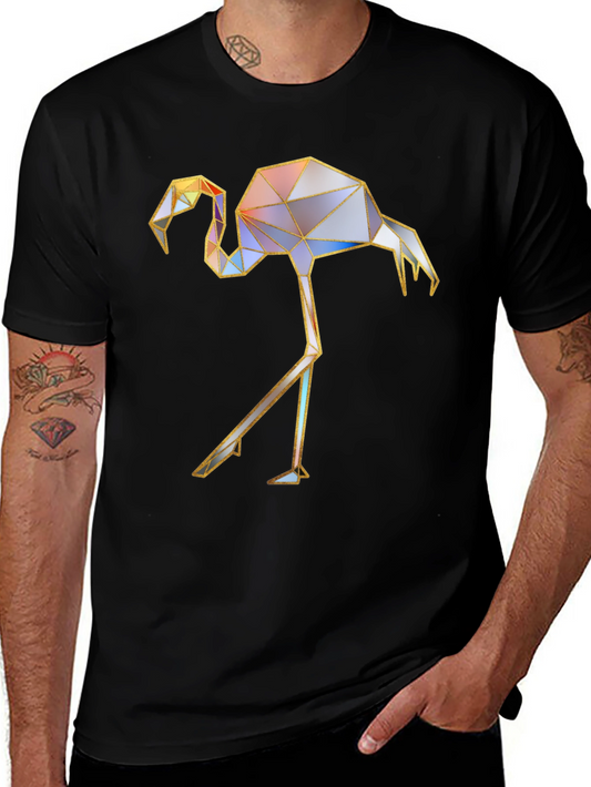 Geometric Flamingo Graphic T-Shirt