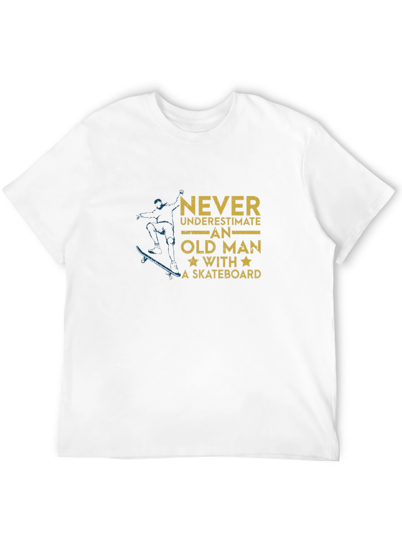 Old Man Skateboarder Graphic Tee - Cool & Comfy!
