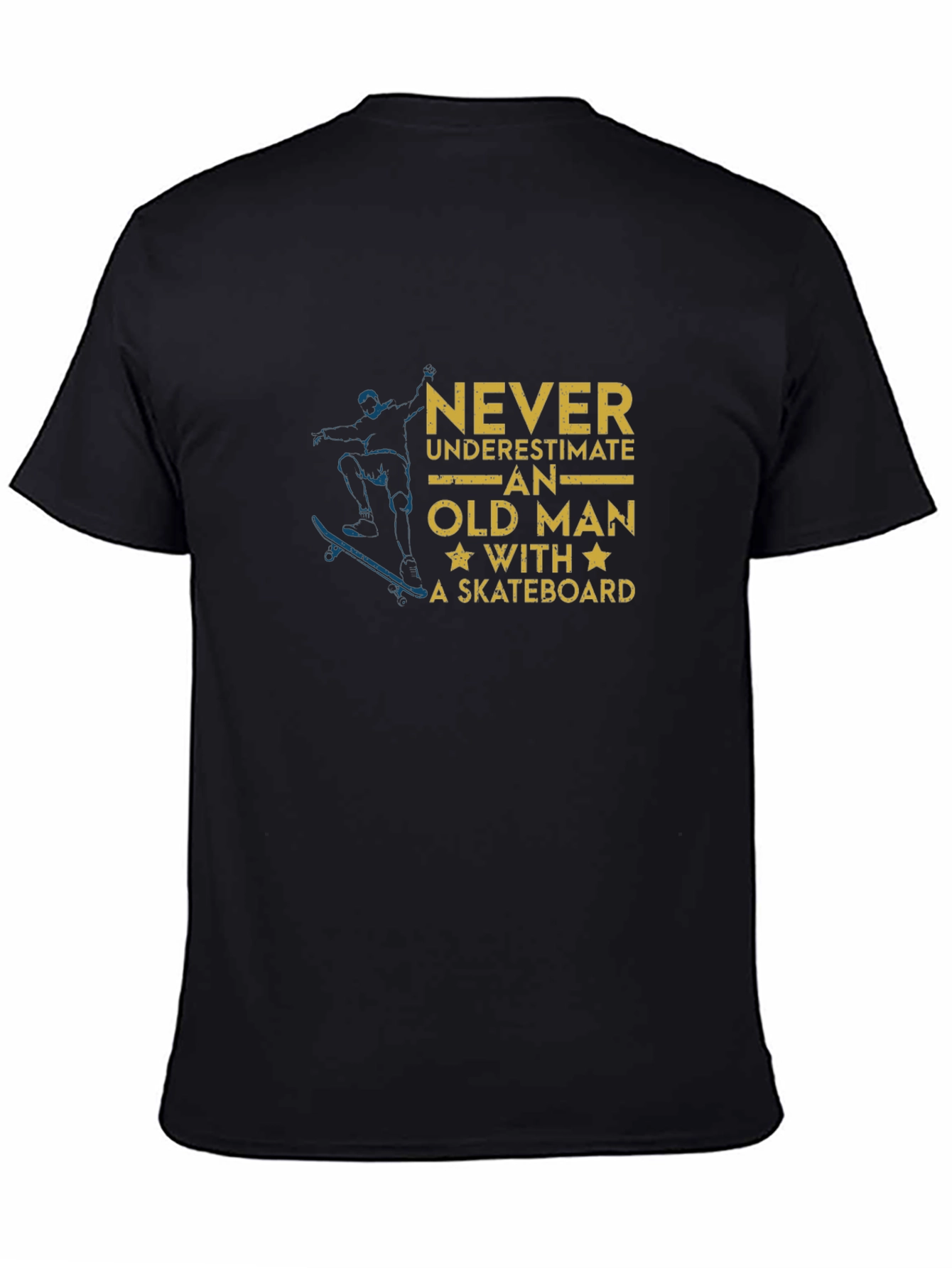 Old Man Skateboarder Graphic Tee - Cool & Comfy!