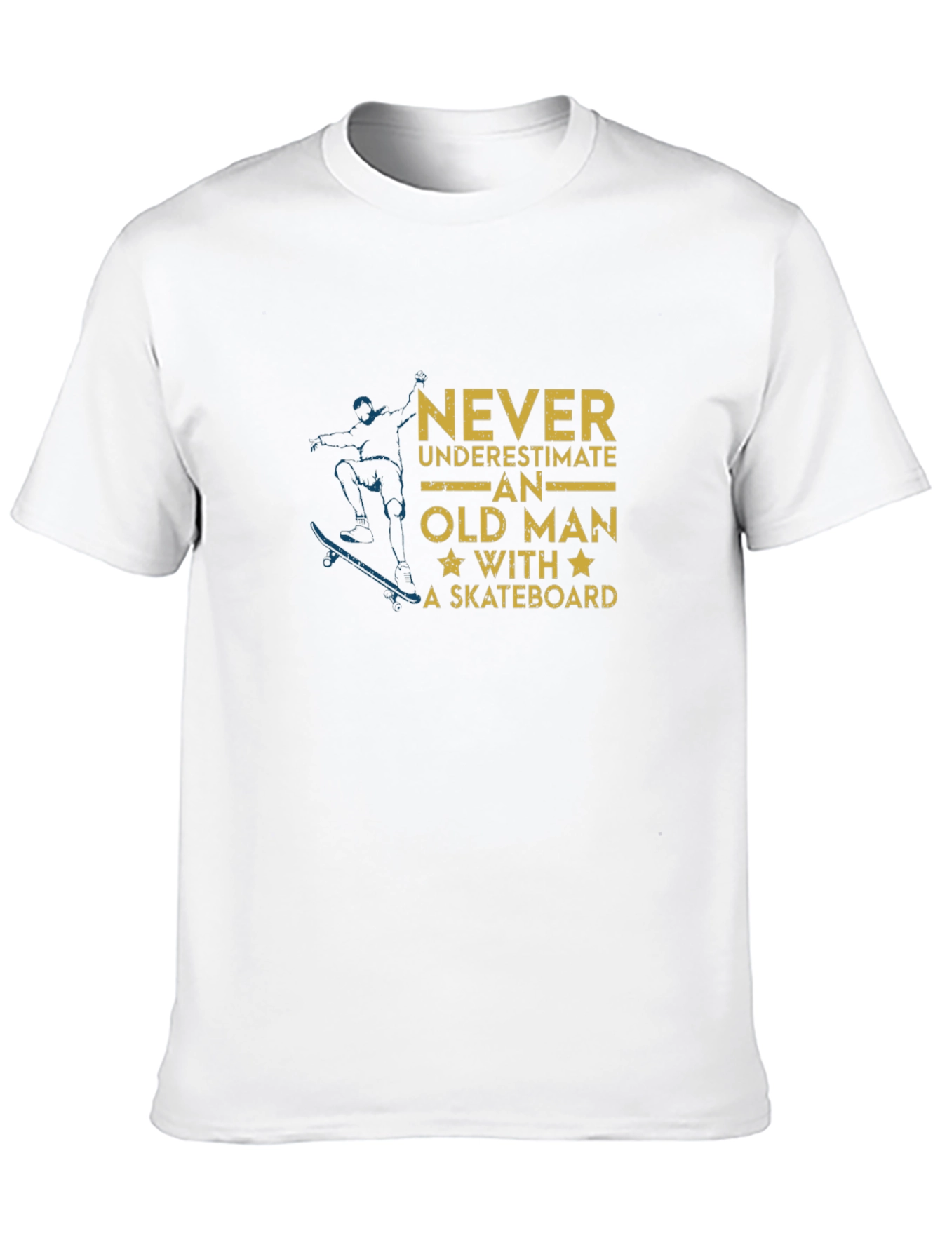 Old Man Skateboarder Graphic Tee - Cool & Comfy!
