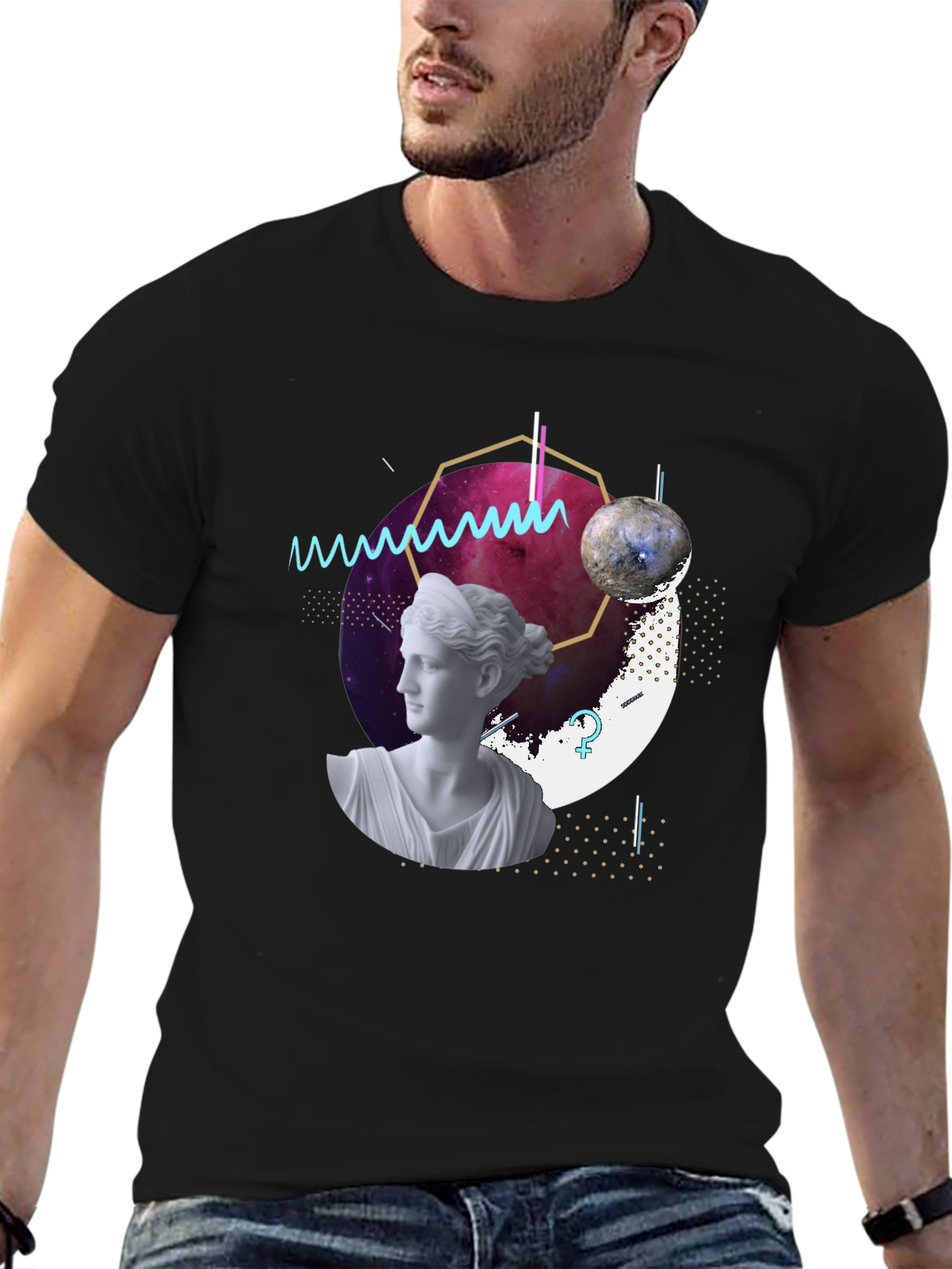 Cosmic Venus Graphic Tee - Modern Art T-Shirt