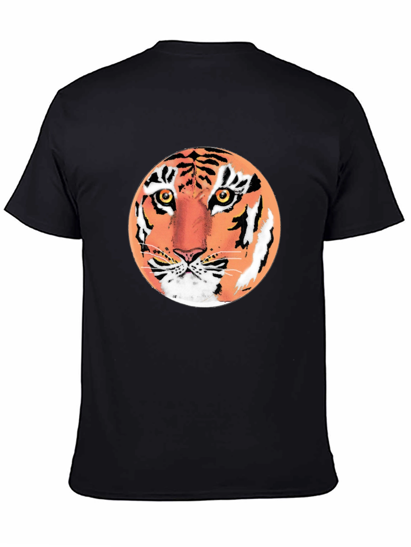 Tiger Graphic Tee - Mens Black Crew Neck