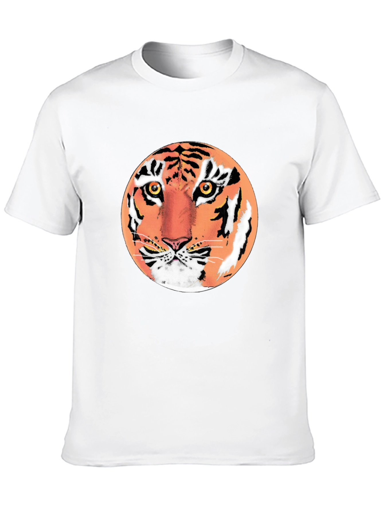 Tiger Graphic Tee - Mens Black Crew Neck