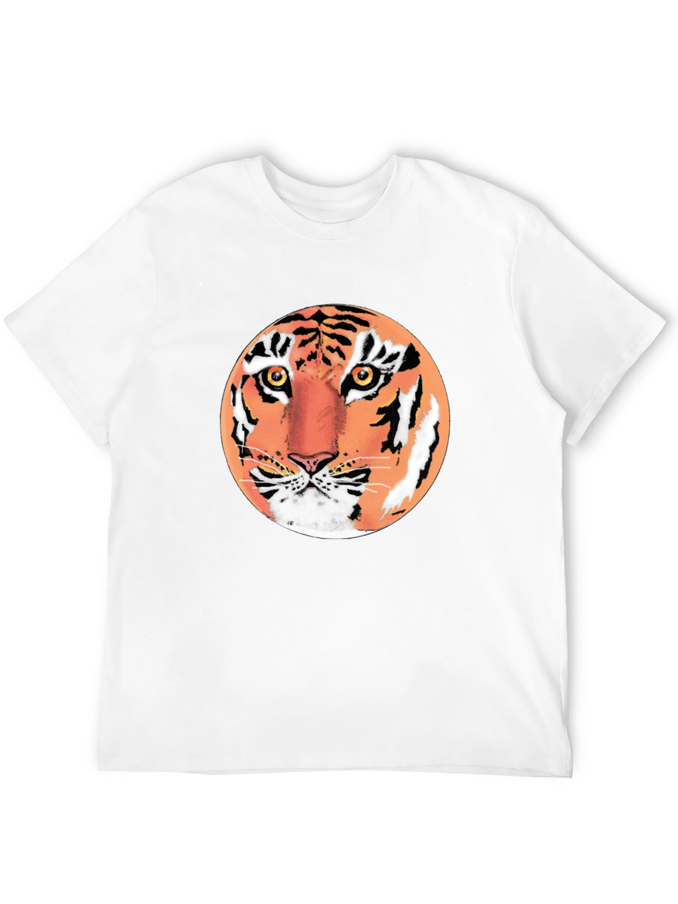 Tiger Graphic Tee - Mens Black Crew Neck