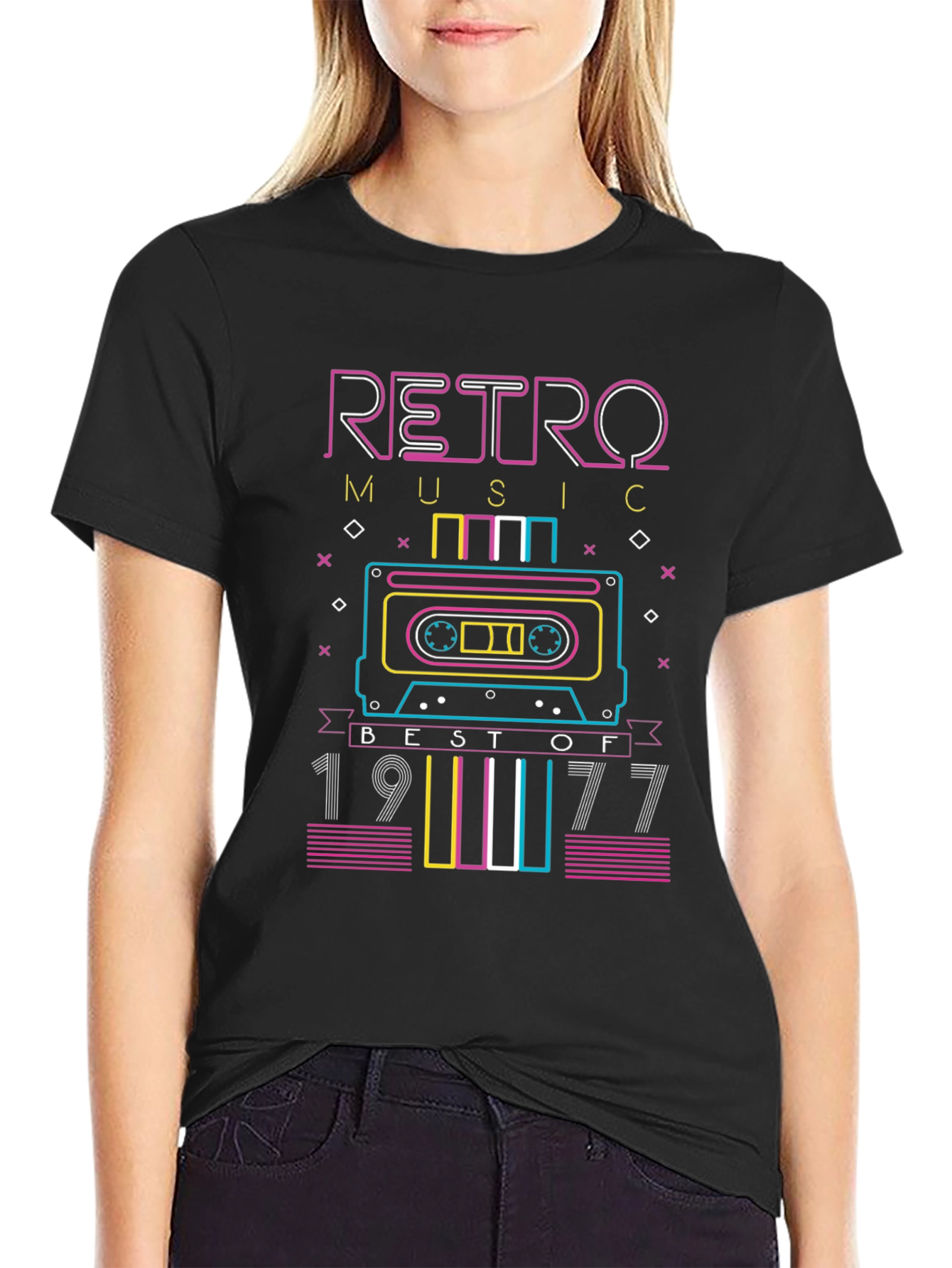 Retro Music 1977 Cassette Tape T-Shirt
