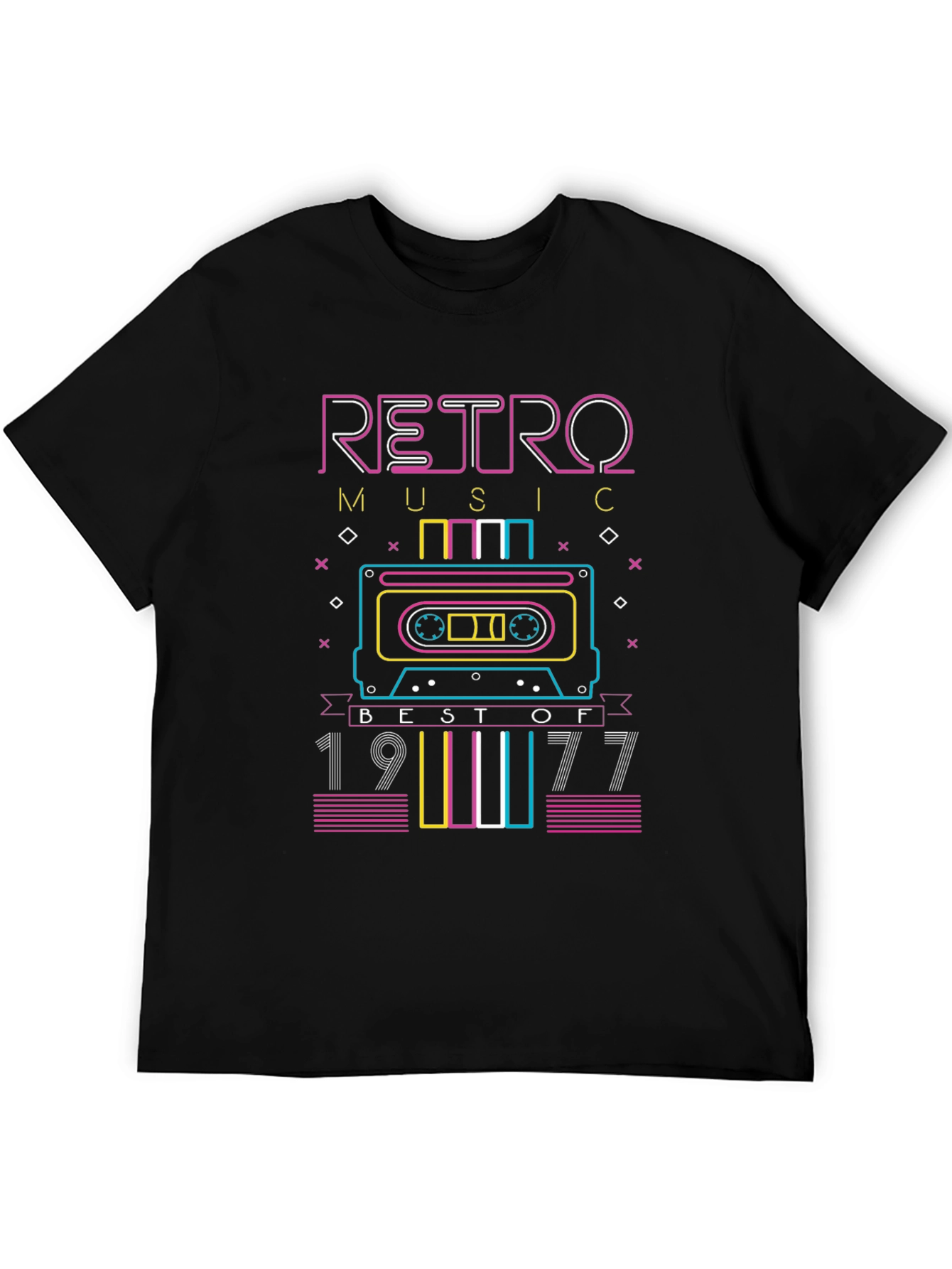 Retro Music 1977 Cassette Tape T-Shirt