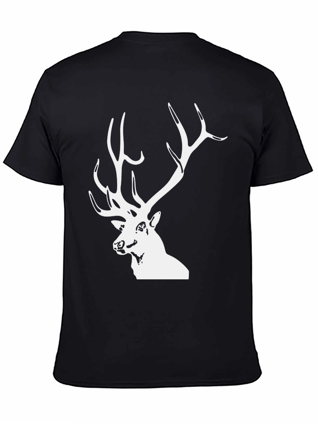Black Deer Graphic Tee - Mens Casual T-Shirt