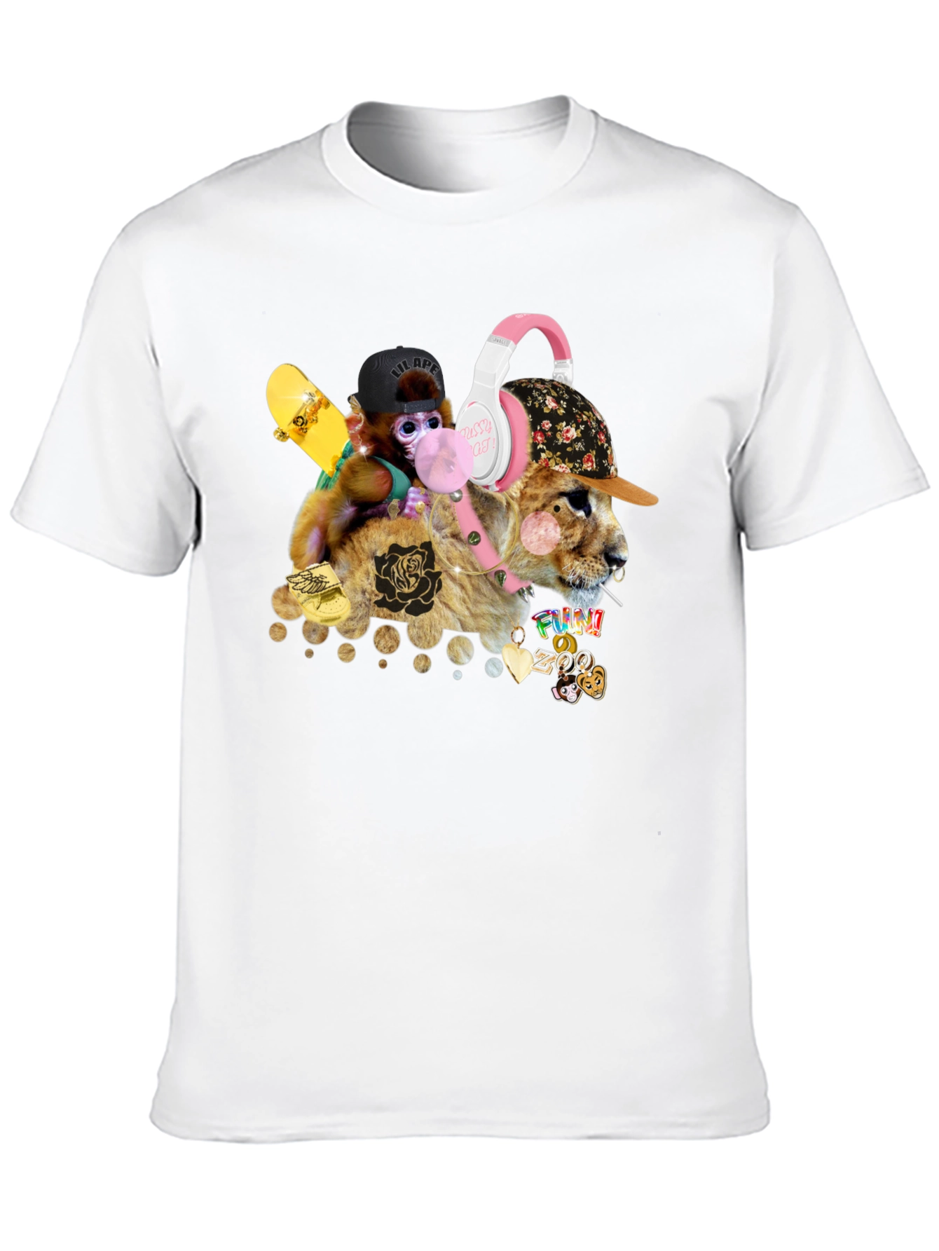Funny Zoo Black T-Shirt