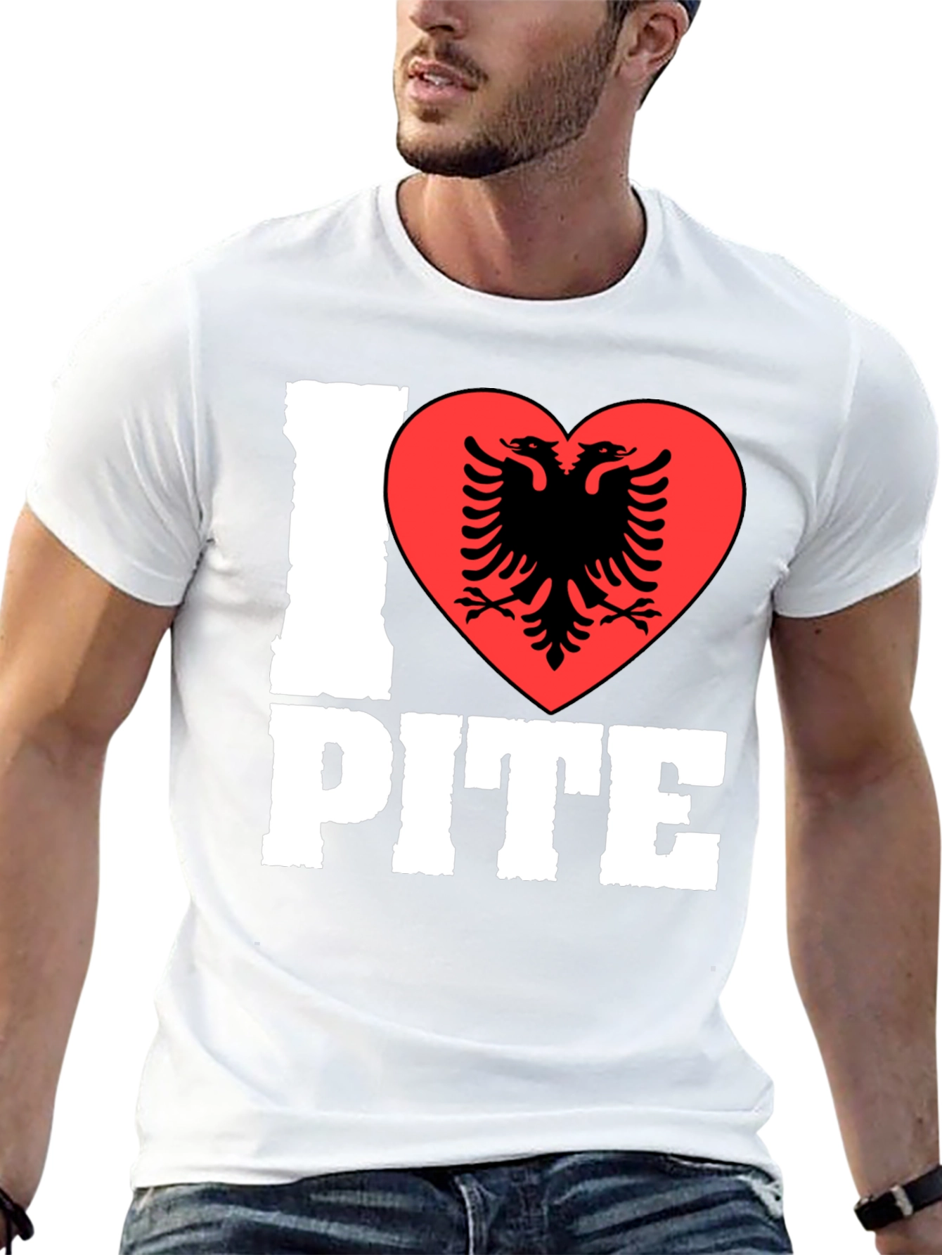 I Love Pite Shirt - Albanian Eagle Heart Tee