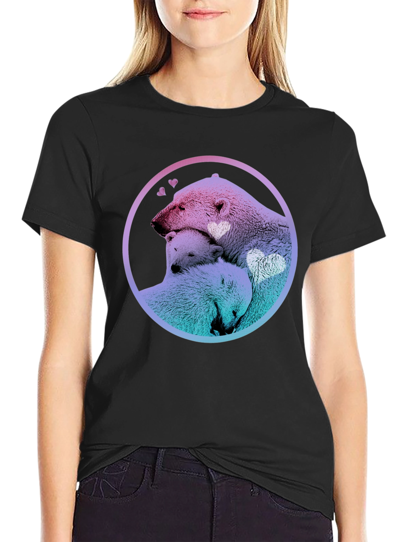 Polar Bear Family Tee - A Heartwarming Design