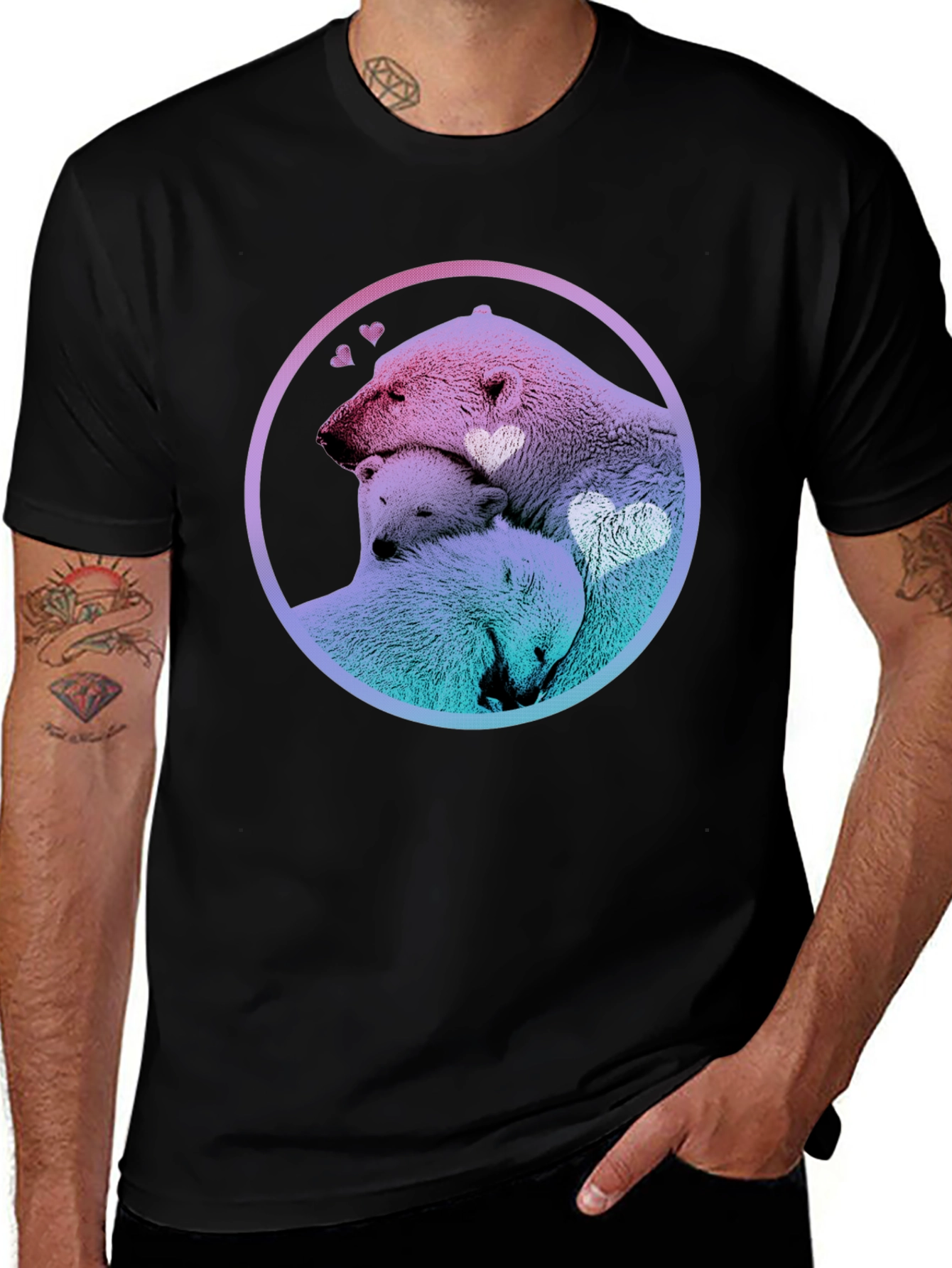 Polar Bear Family Tee - A Heartwarming Design