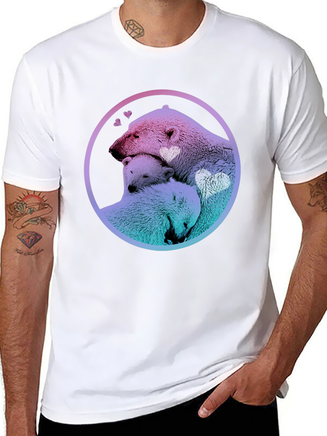 Polar Bear Family Tee - A Heartwarming Design