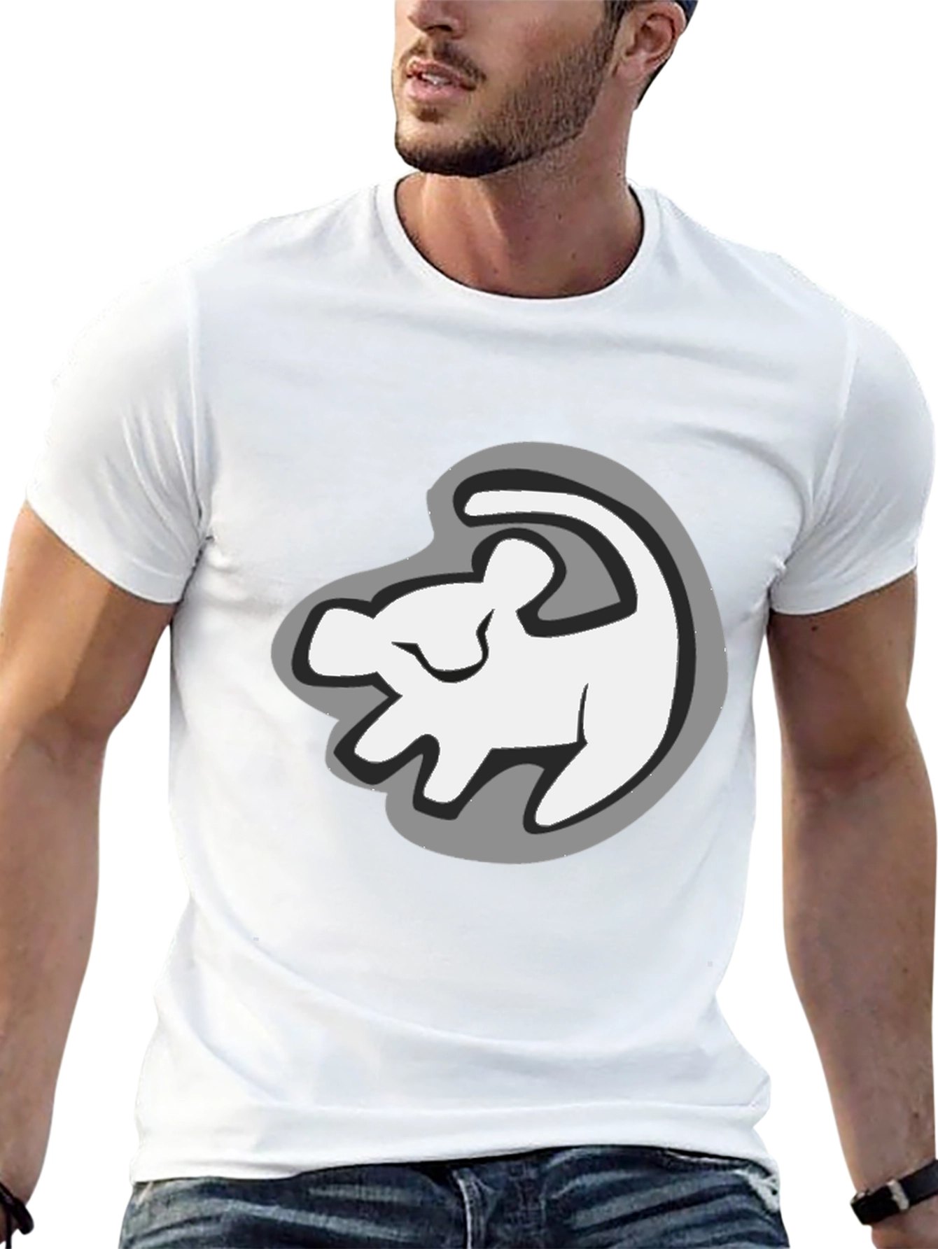 Lion King Simba Silhouette Black T-Shirt