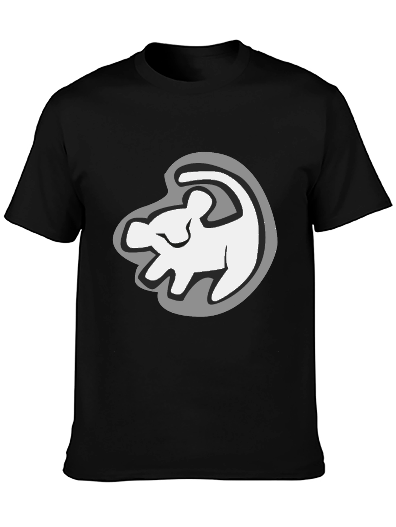 Lion King Simba Silhouette Black T-Shirt