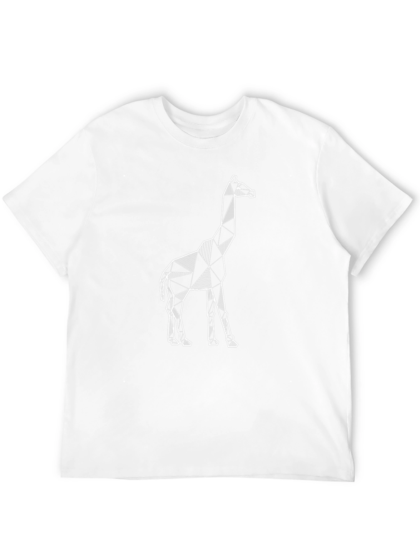 Geometric Giraffe Tee - Modern Black T-Shirt