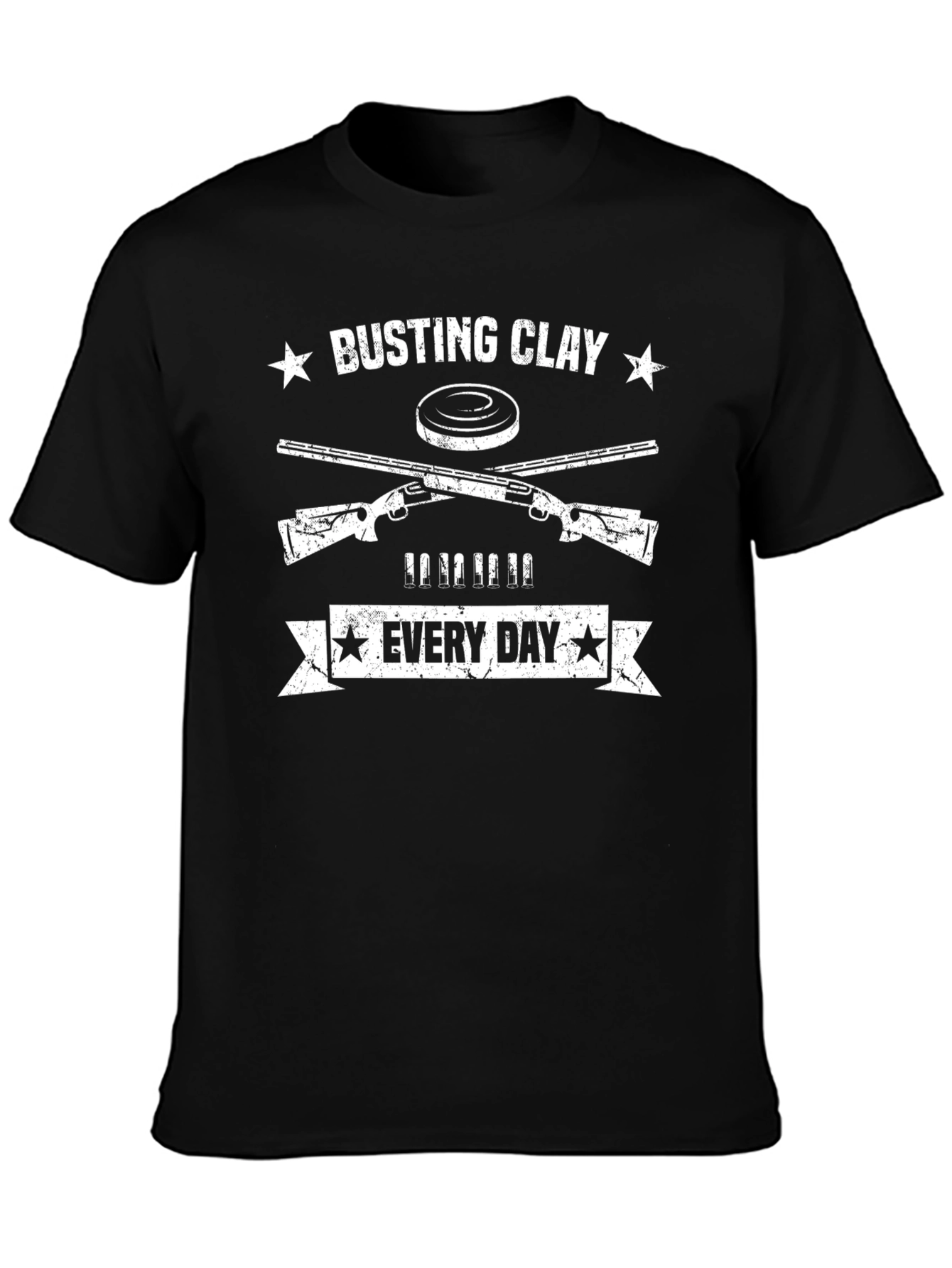 Busting Clay Every Day Graphic T-Shirt - Black