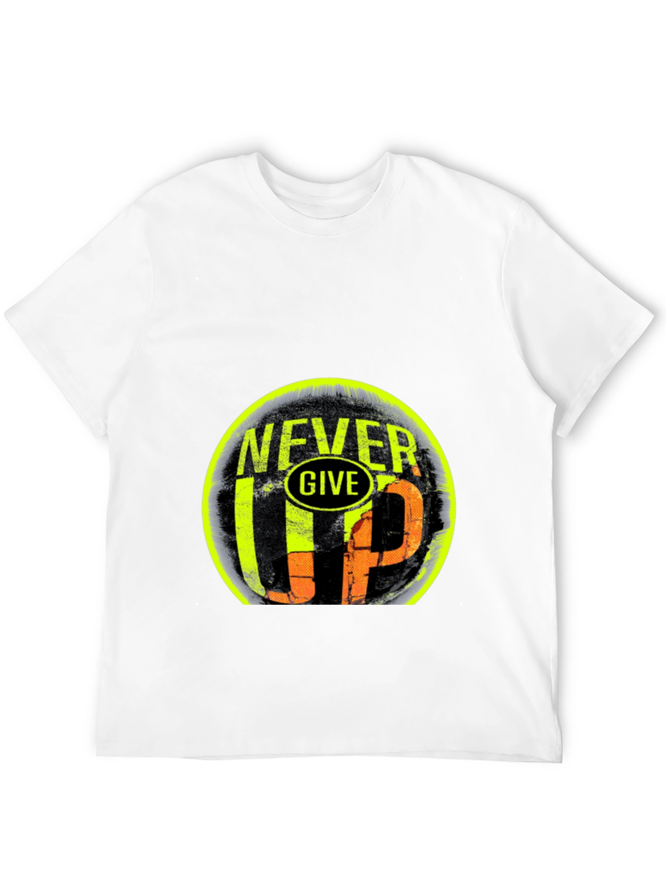 Never Give Up Graphic Print T-Shirt