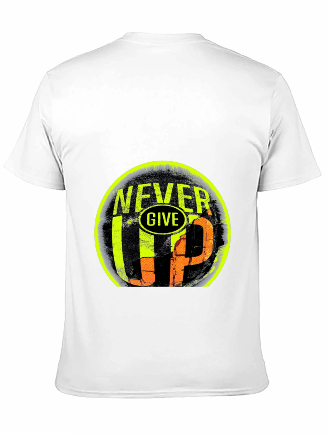 Never Give Up Graphic Print T-Shirt
