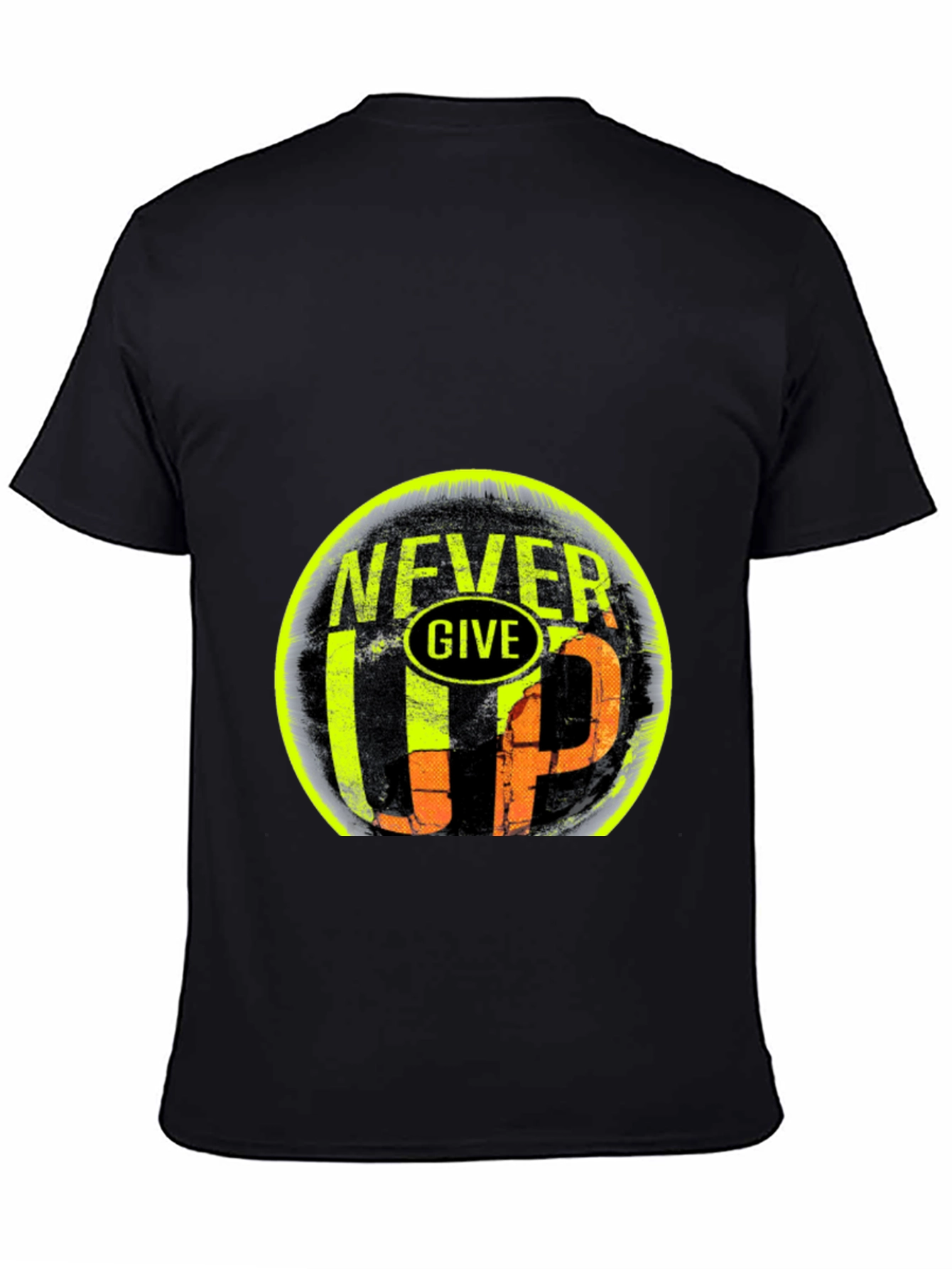 Never Give Up Graphic Print T-Shirt