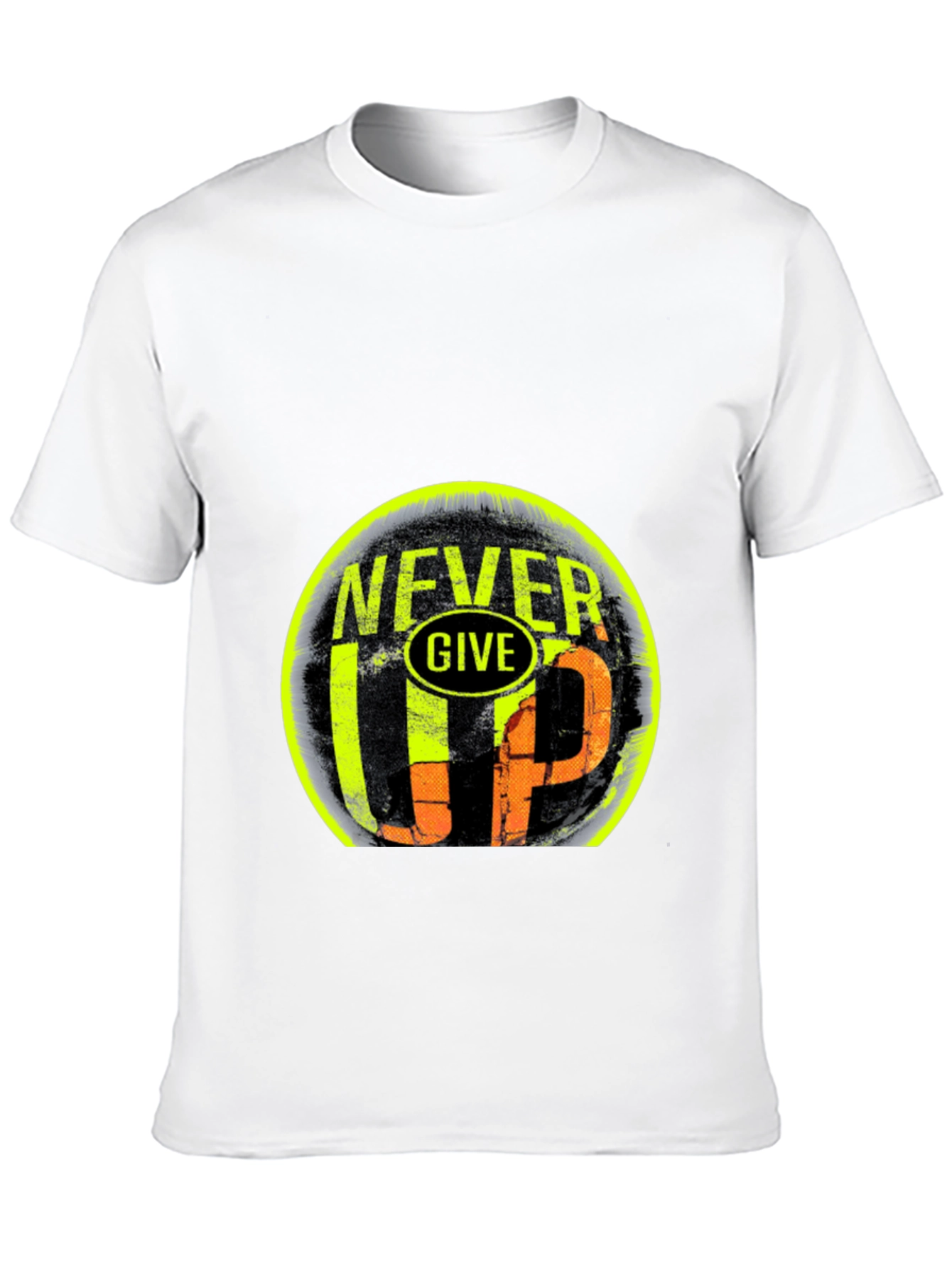 Never Give Up Graphic Print T-Shirt