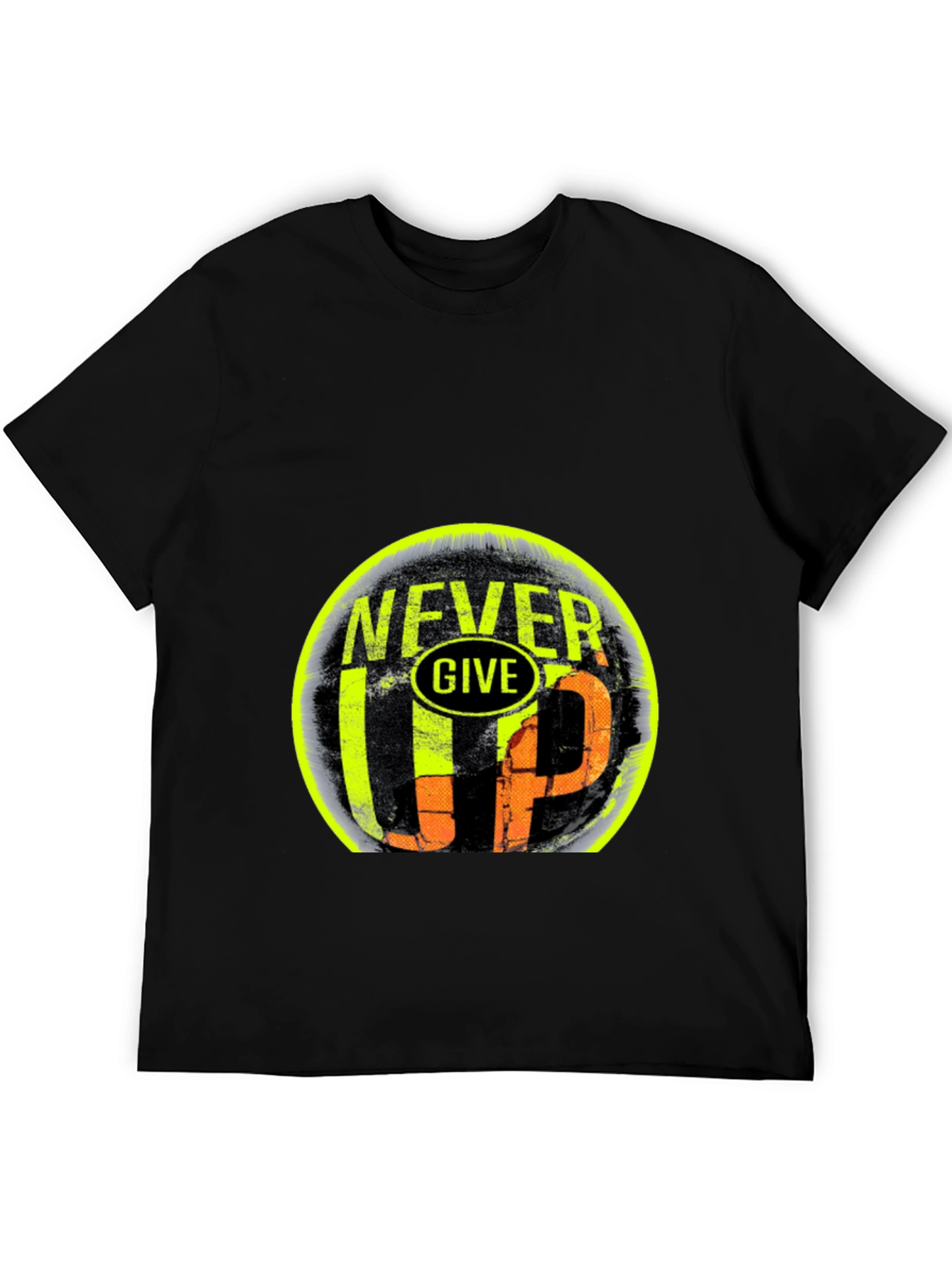 Never Give Up Graphic Print T-Shirt