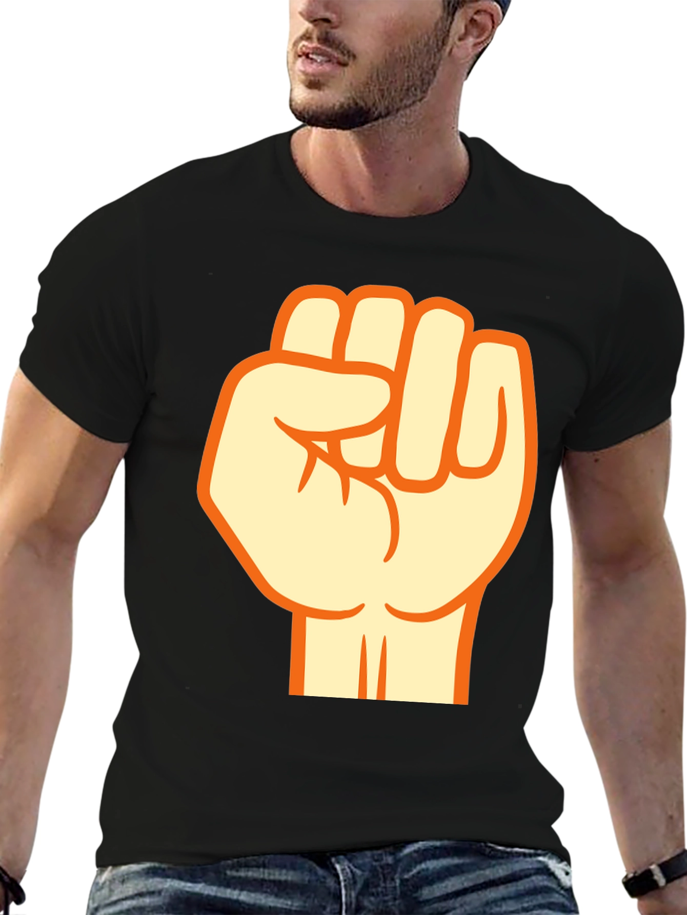 Fist Graphic Black T-Shirt - Empower Your Style