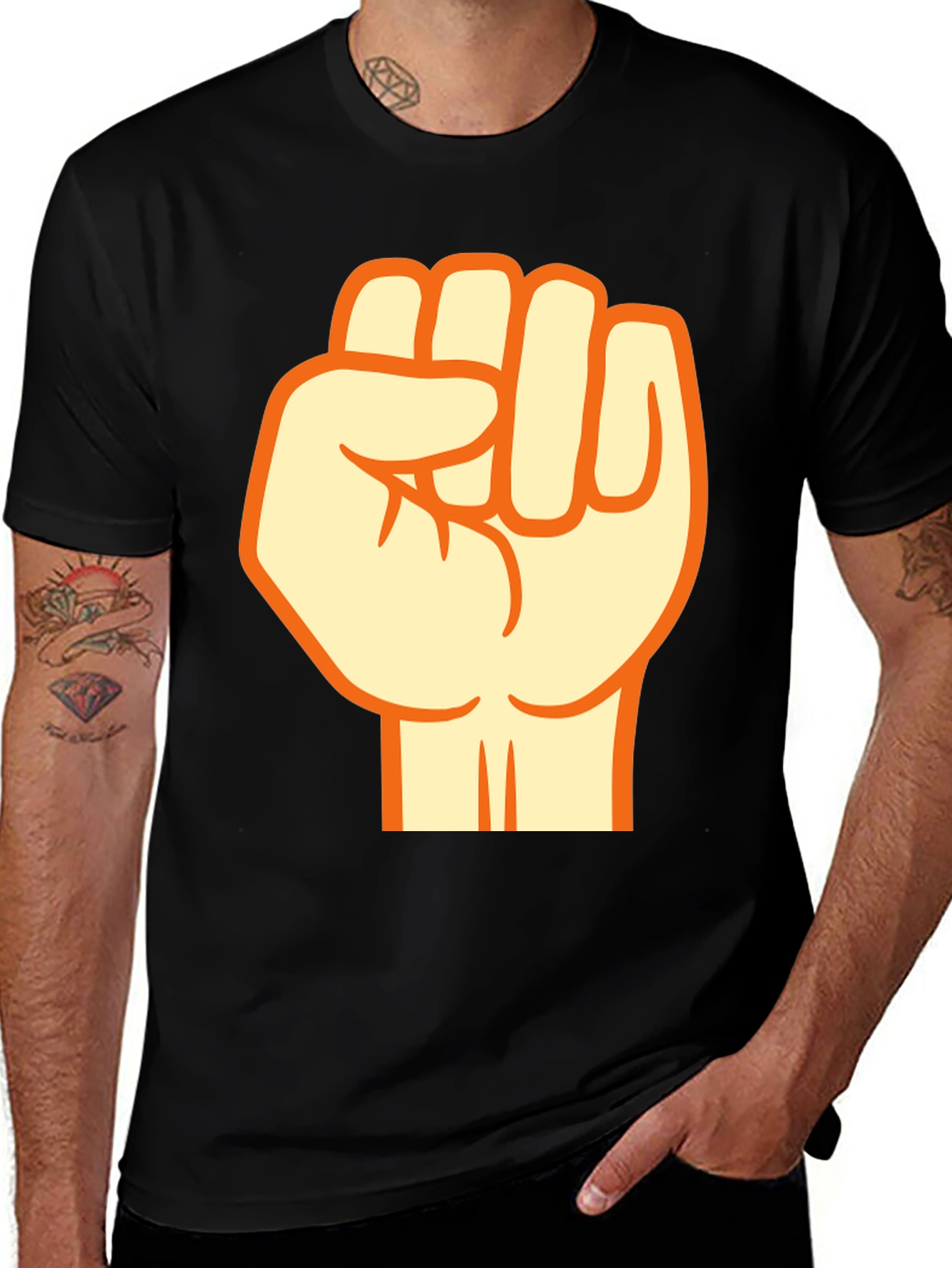 Fist Graphic Black T-Shirt - Empower Your Style