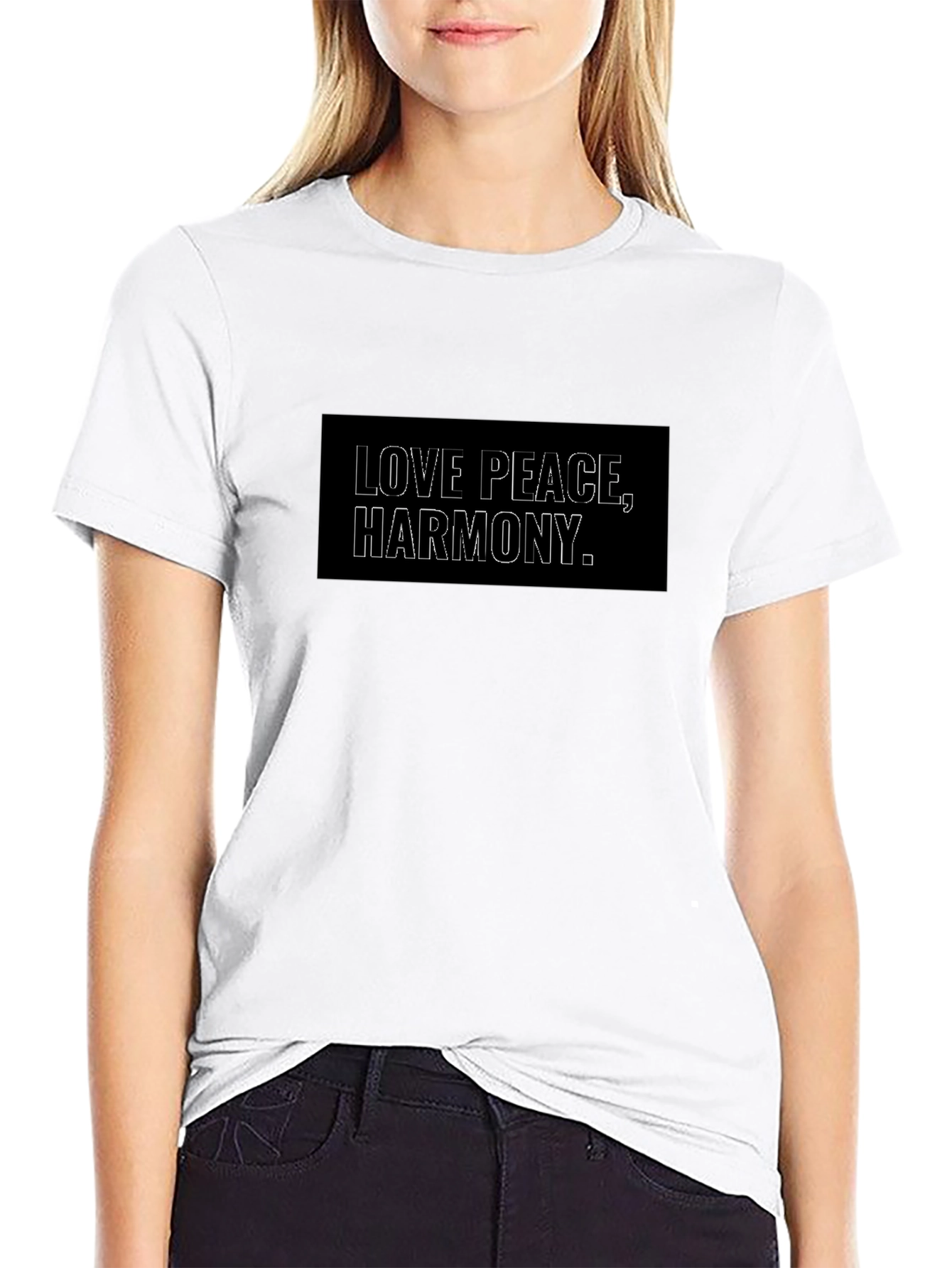 Love Peace Harmony T-Shirt - Unisex Black Tee
