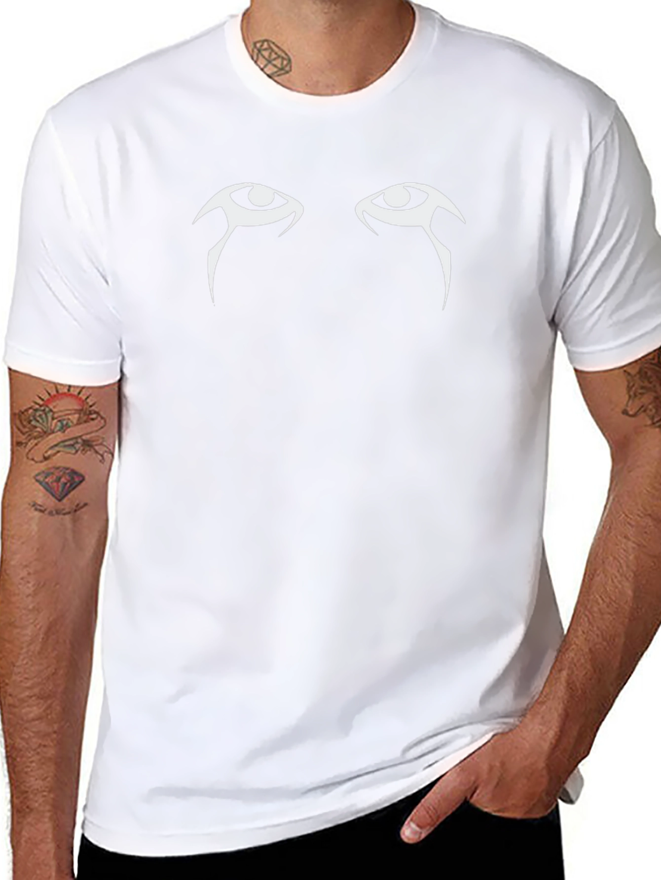 Mystic Eyes Graphic Tee - Black Cotton T-Shirt