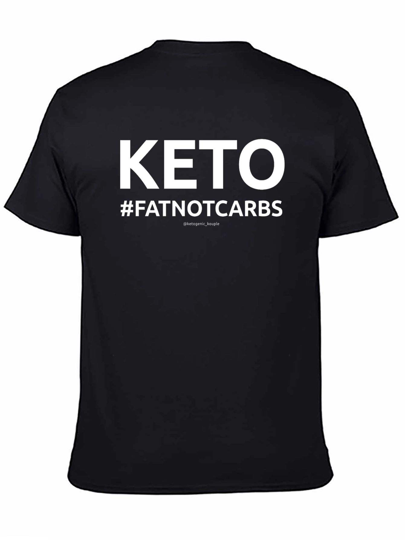 Keto #FATNOTCARBS Black T-Shirt
