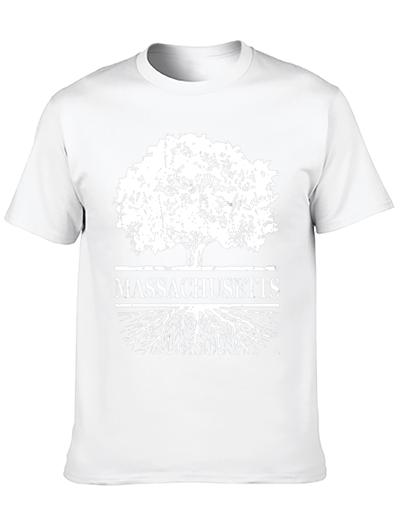 Massachusetts Tree Roots Black T-Shirt