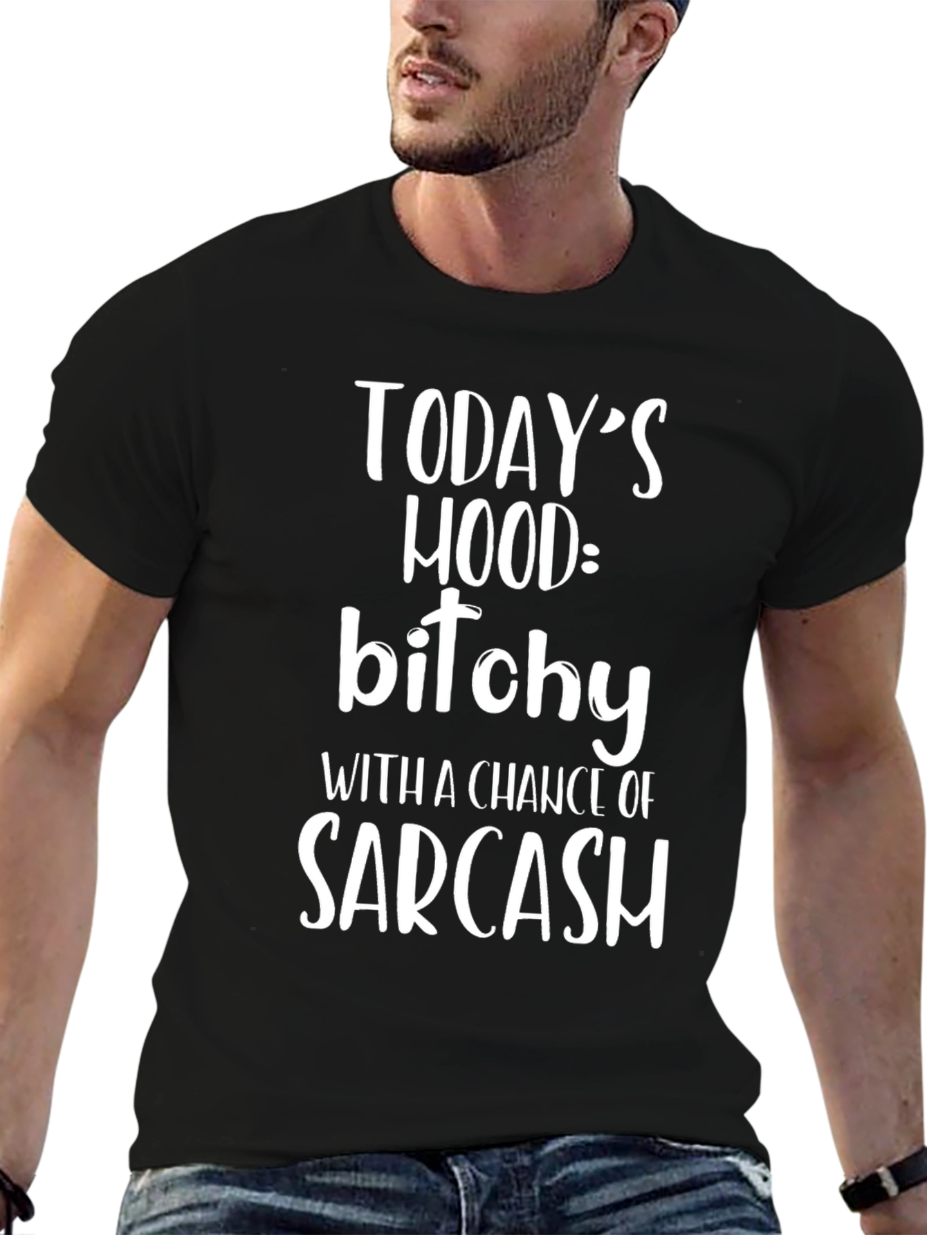 Todays Mood: Bitchy Sarcasm Black T-Shirt