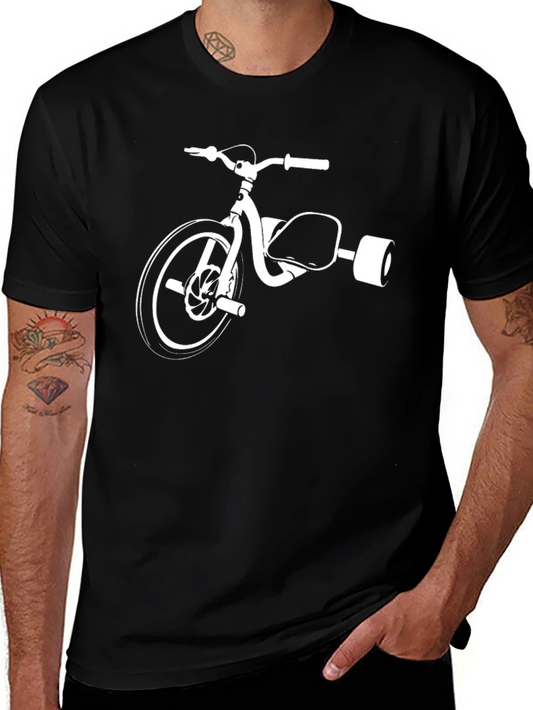 Black T-Shirt with Tricycle Design