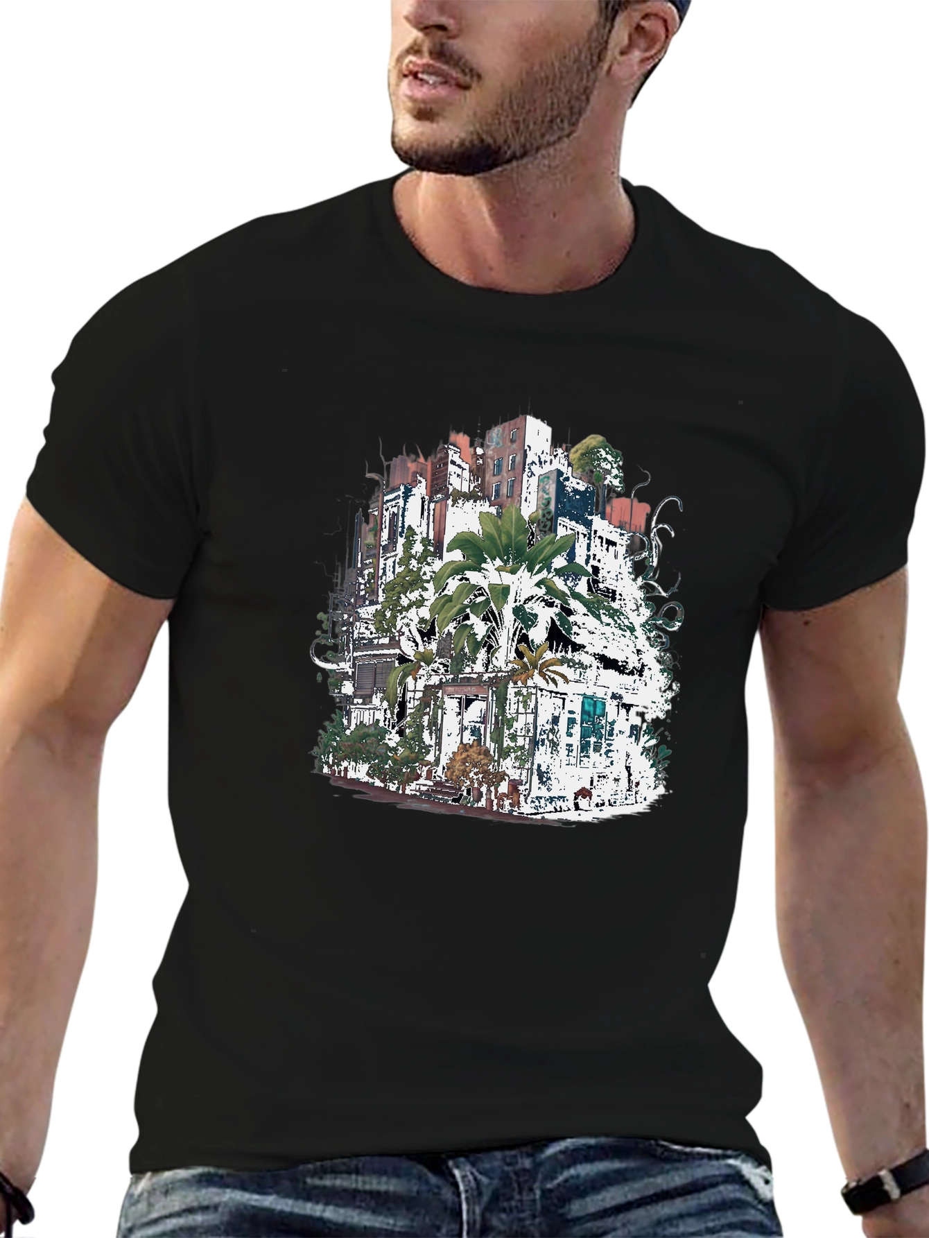Urban Jungle T-Shirt - Unique Cityscape Design